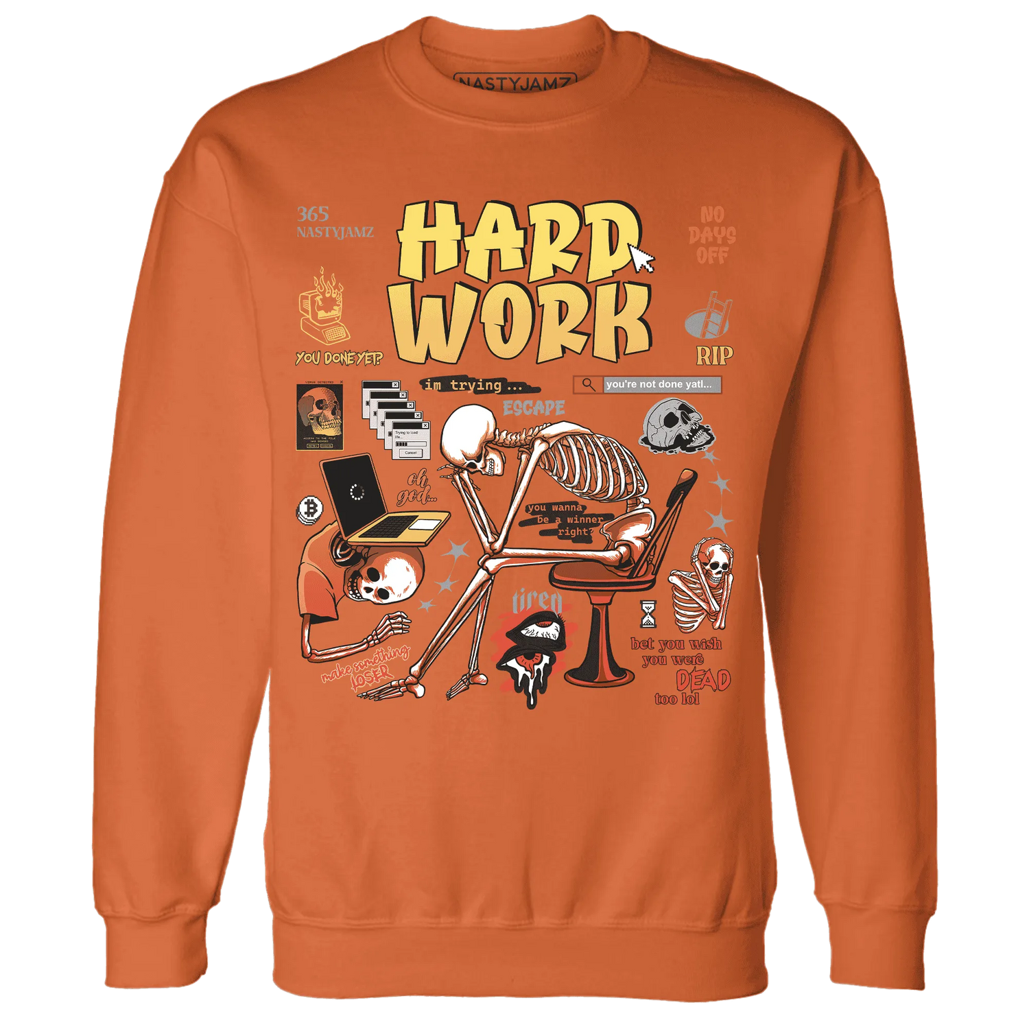 NastyJamz-VaporMax-Crimson-Total-Orange-Plus-Sweatshirt-Match-Hard-Work