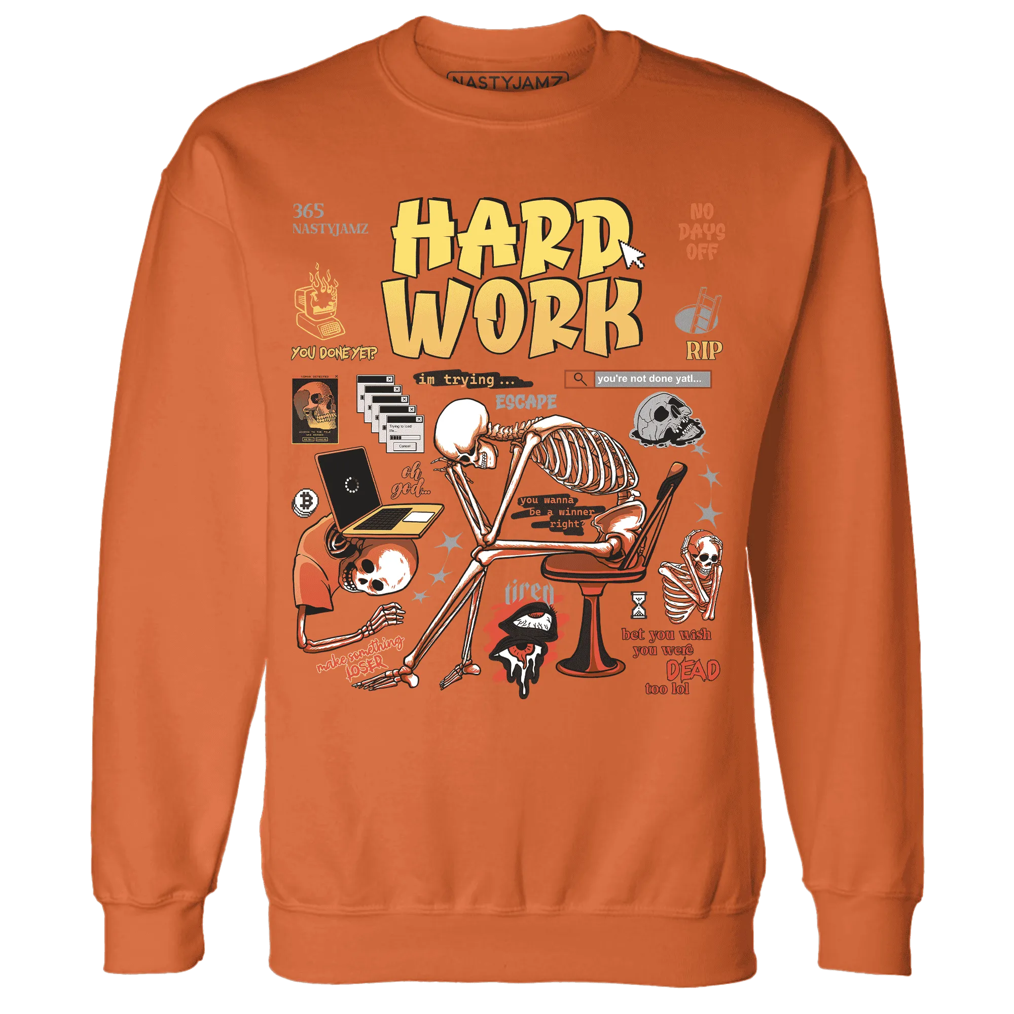 NastyJamz-VaporMax-Crimson-Total-Orange-Plus-Sweatshirt-Match-Hard-Work