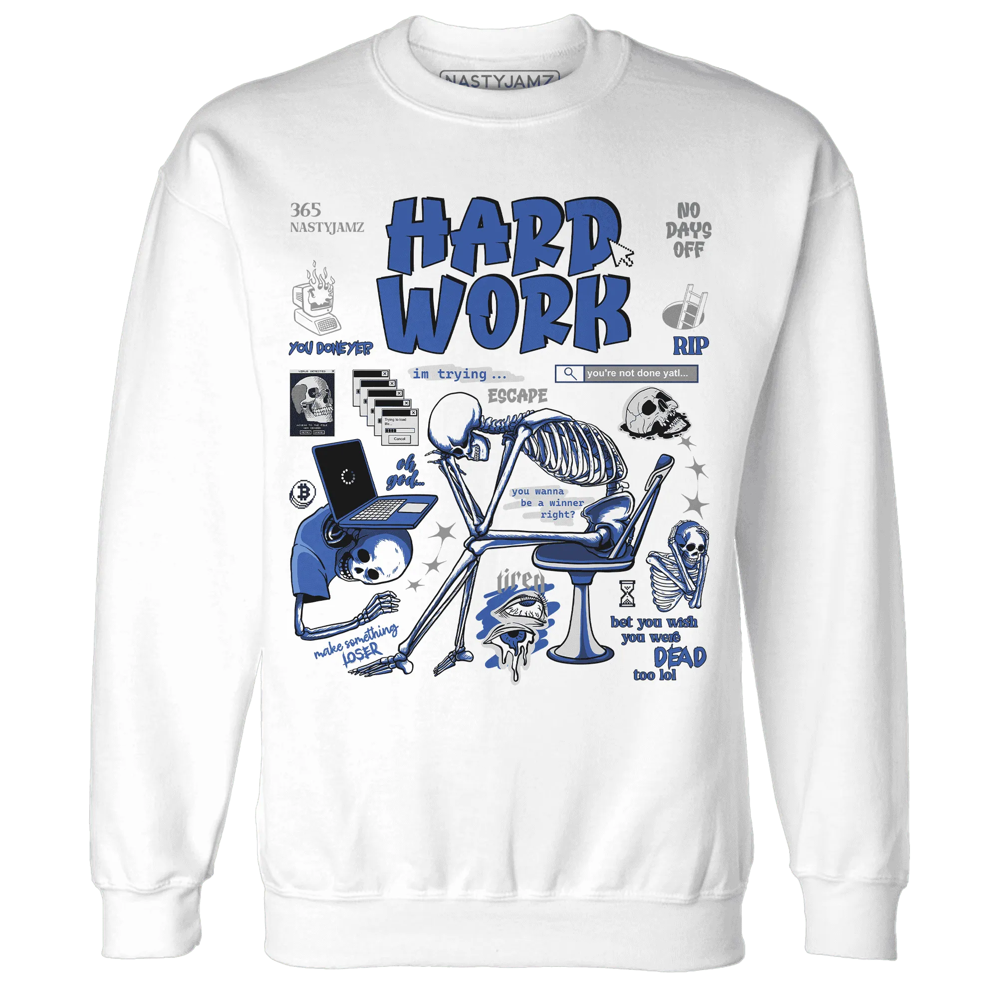 VaporMax-Game-Royal-Blue-NastyJamz-Sweatshirt-Match-Hard-Work