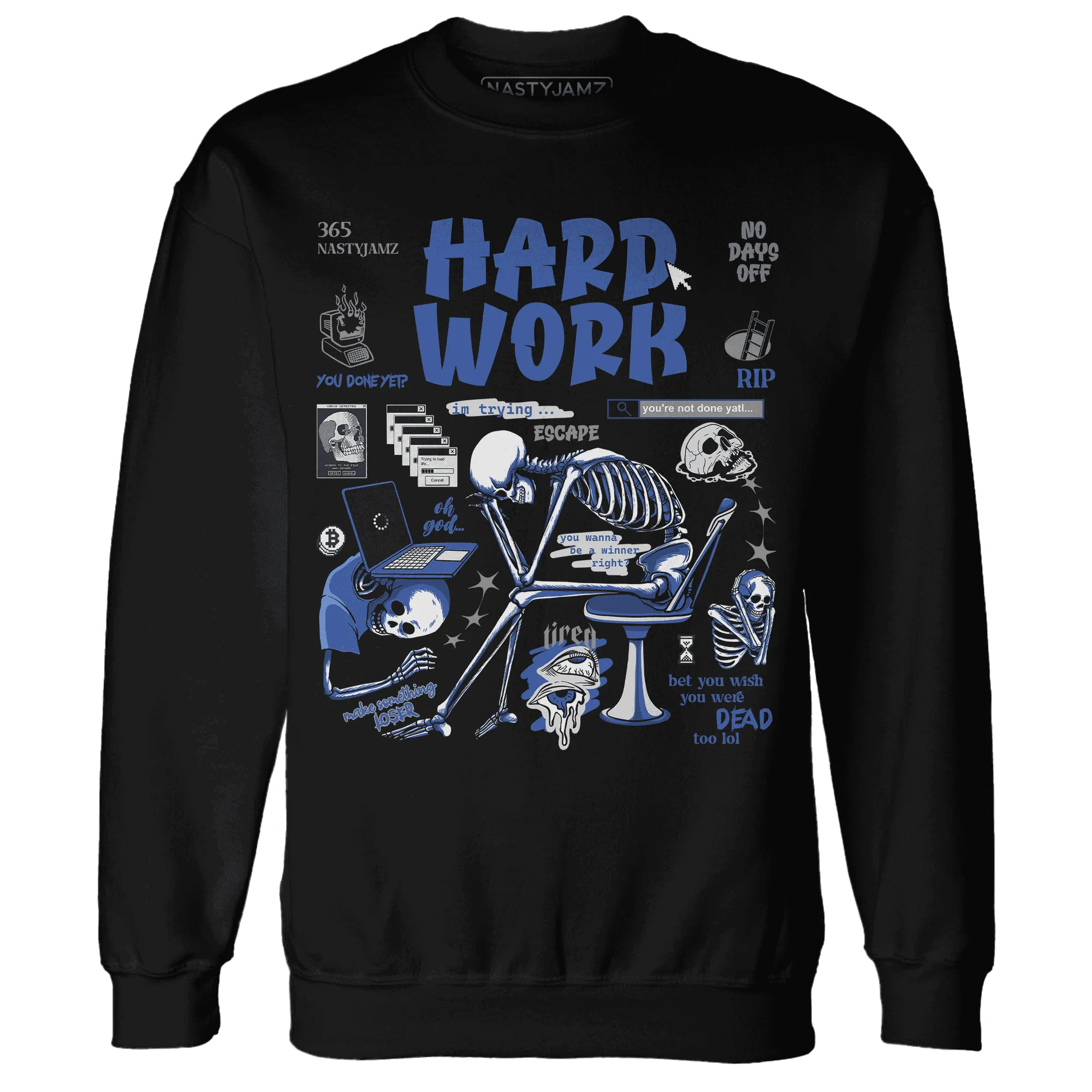 VaporMax-Game-Royal-Blue-NastyJamz-Sweatshirt-Match-Hard-Work