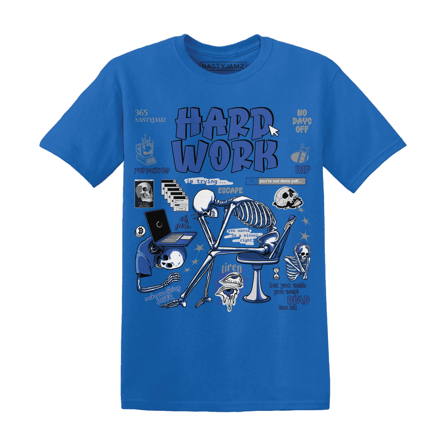 VaporMax-Game-Royal-Blue-NastyJamz-T-Shirt-Match-Hard-Work