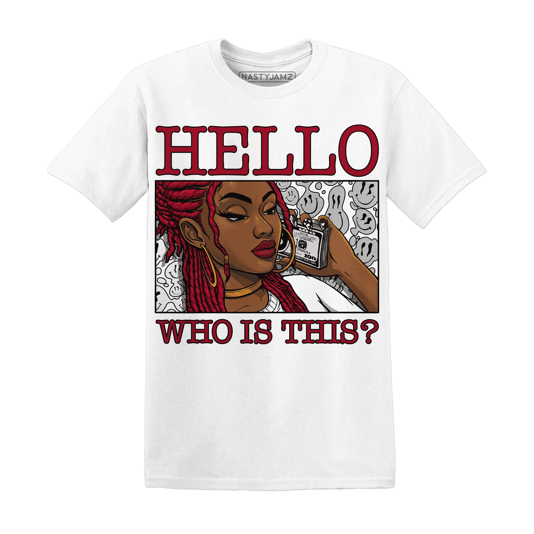 Retro-Red-Taxi-12s-T-Shirt-Match-Hello-Girl