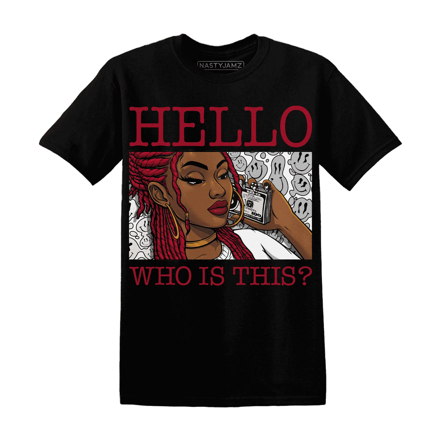Retro-Red-Taxi-12s-T-Shirt-Match-Hello-Girl