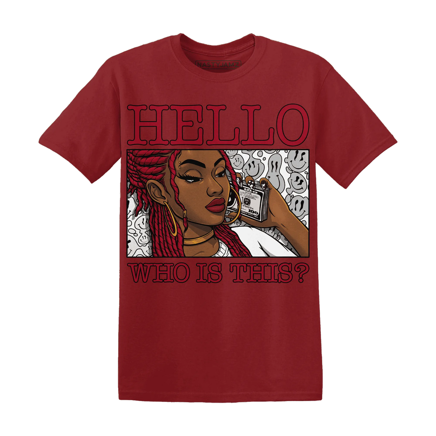 Retro-Red-Taxi-12s-T-Shirt-Match-Hello-Girl