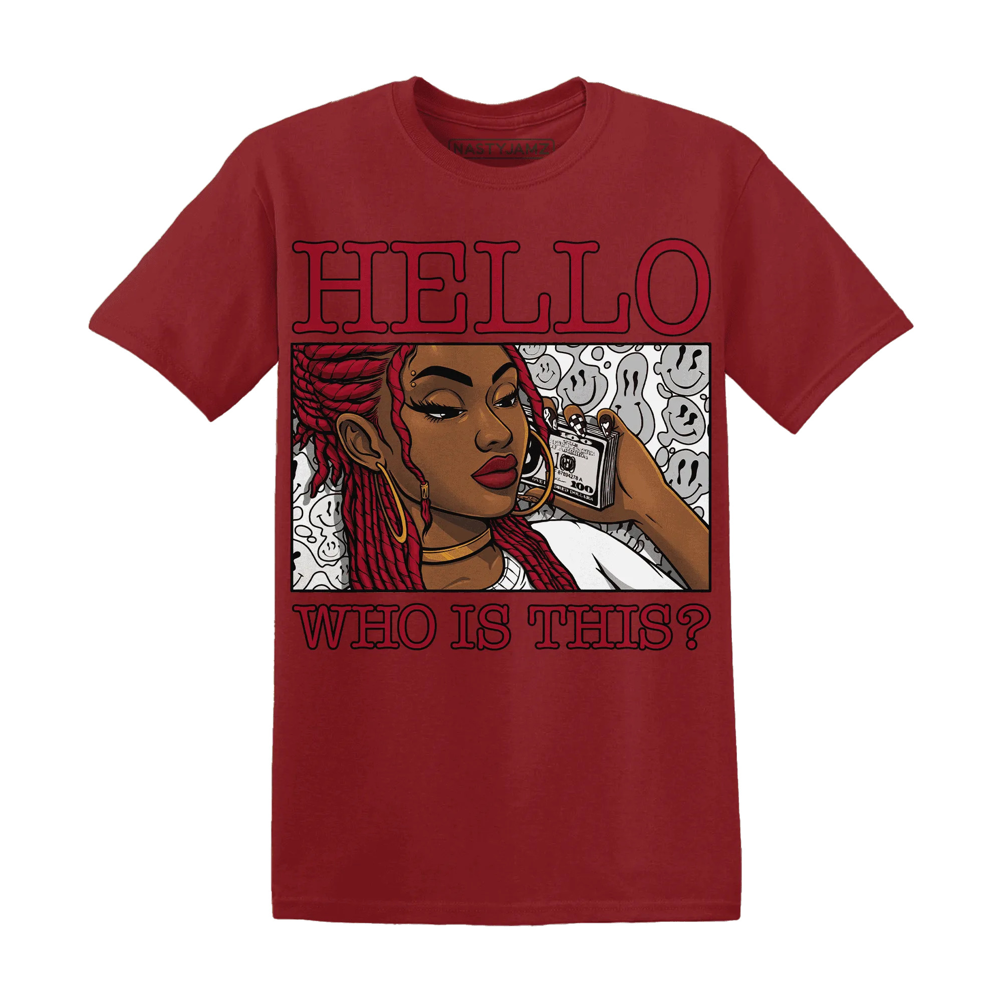 Retro-Red-Taxi-12s-T-Shirt-Match-Hello-Girl