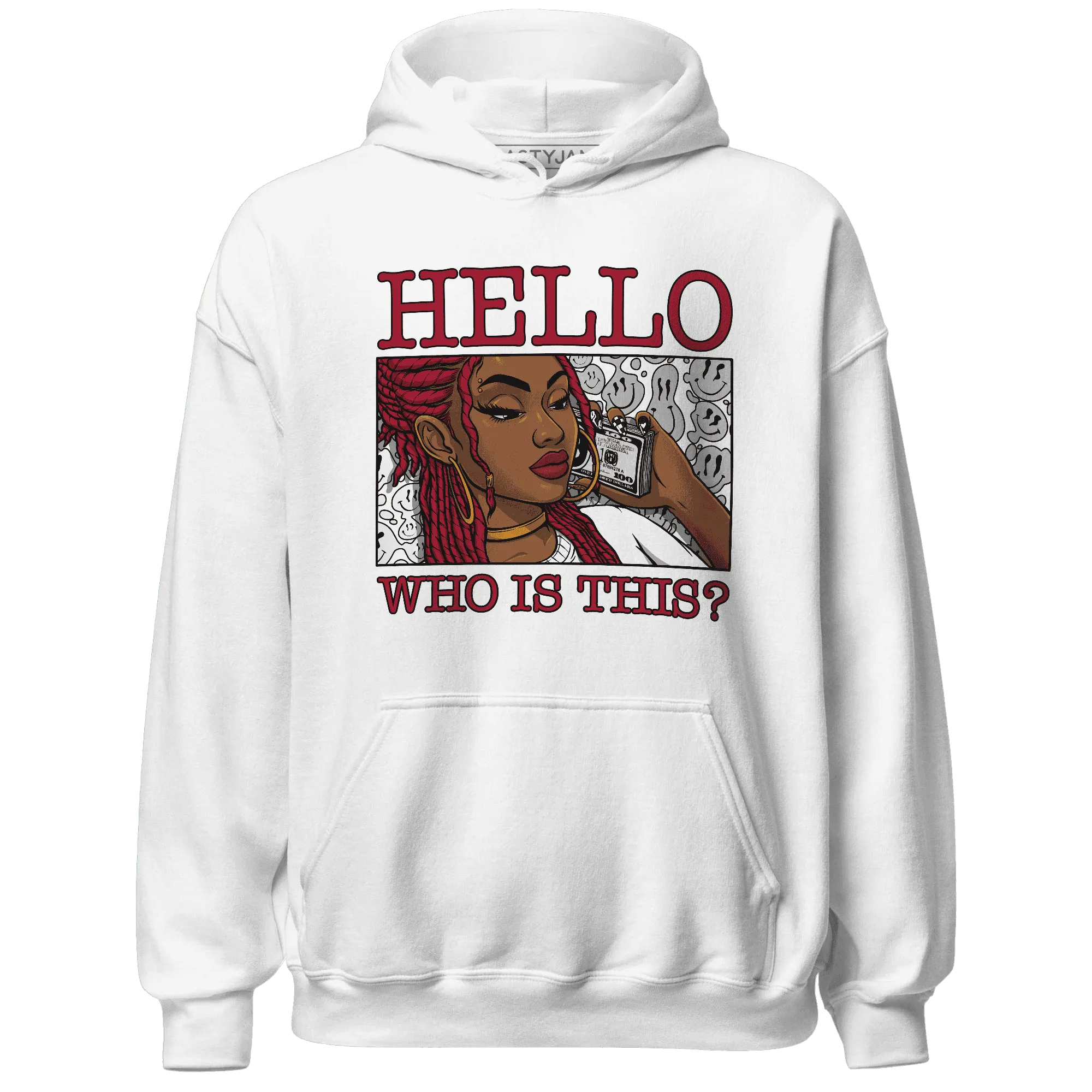 Retro-Red-Taxi-12s-Hoodie-Match-Hello-Girl