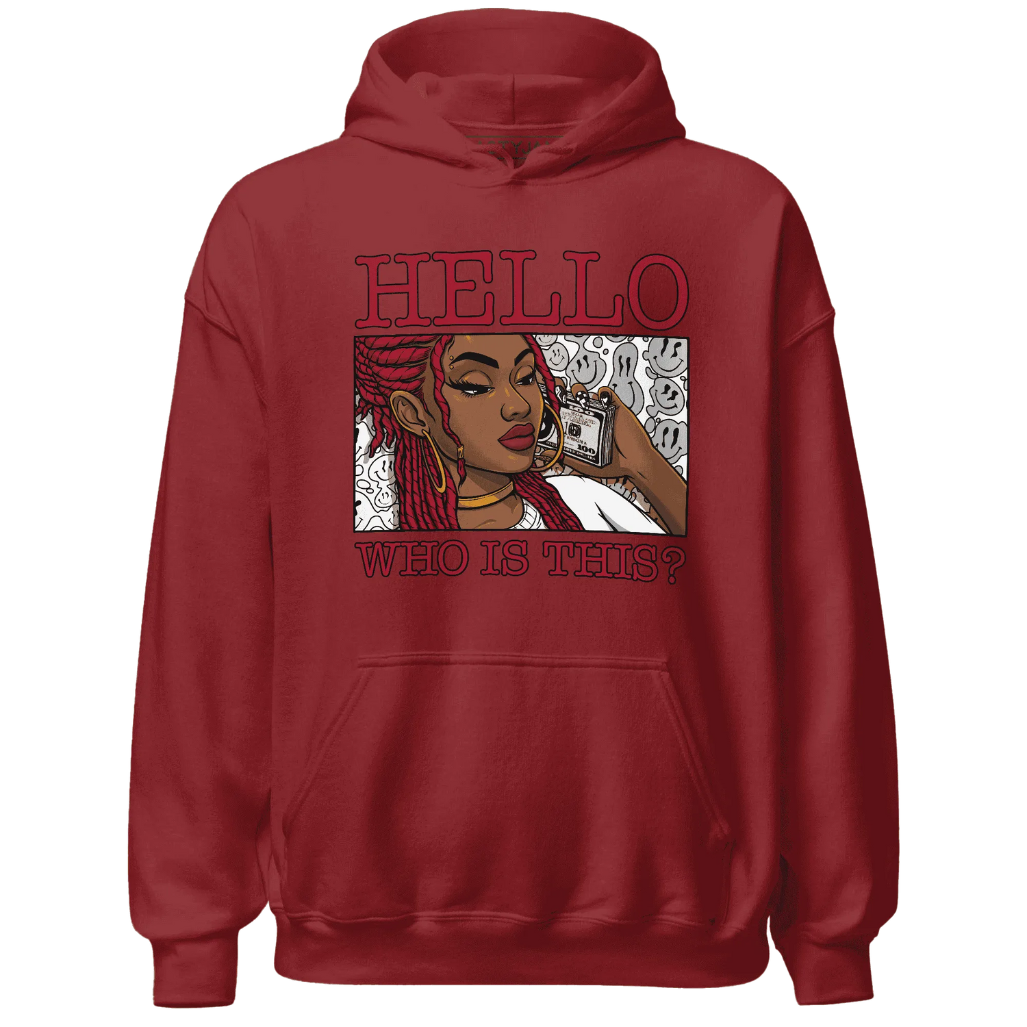 Retro-Red-Taxi-12s-Hoodie-Match-Hello-Girl