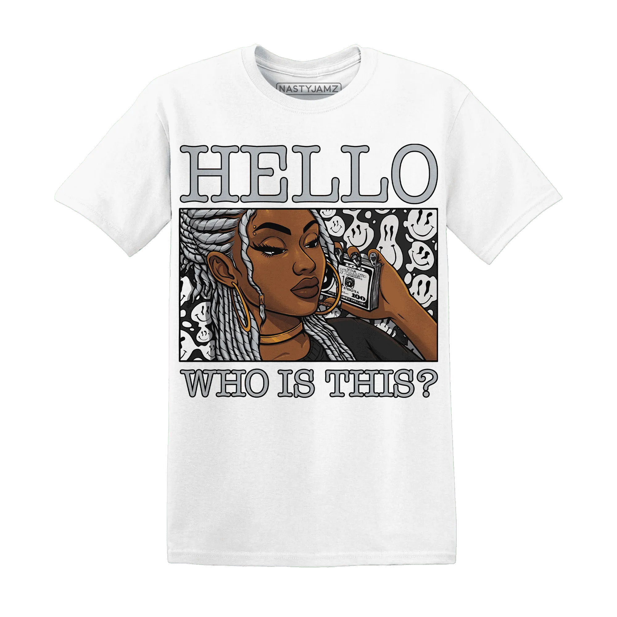 NastyJamz-Wolf-Grey-12s-T-Shirt-Match-Hello-Girl