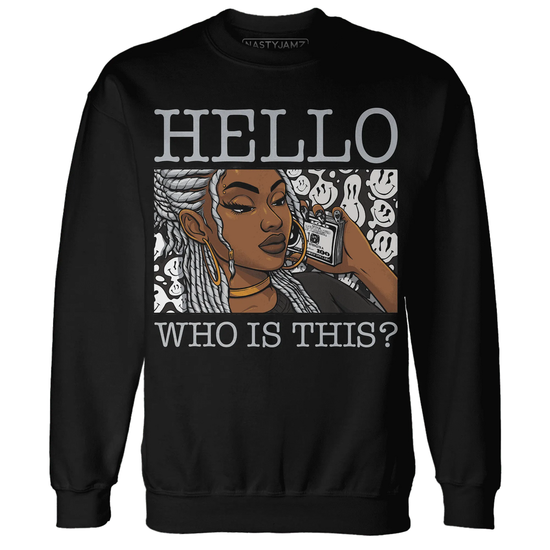 NastyJamz-Wolf-Grey-12s-Sweatshirt-Match-Hello-Girl
