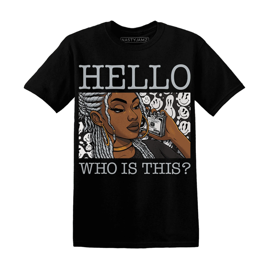 NastyJamz-Wolf-Grey-12s-T-Shirt-Match-Hello-Girl