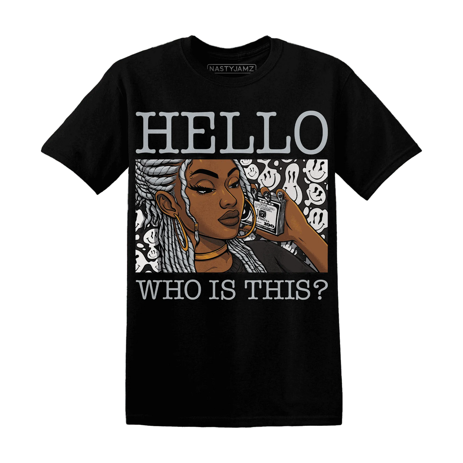 NastyJamz-Wolf-Grey-12s-T-Shirt-Match-Hello-Girl