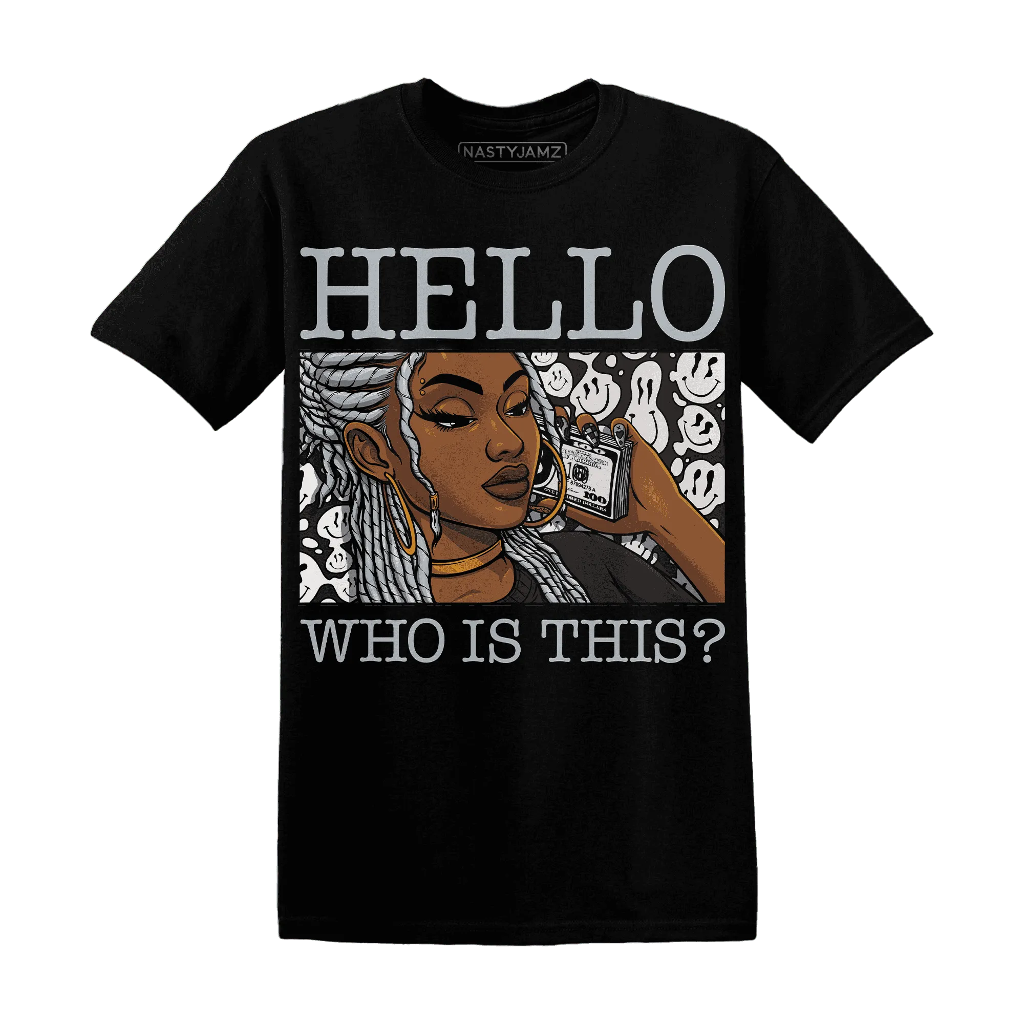 NastyJamz-Wolf-Grey-12s-T-Shirt-Match-Hello-Girl