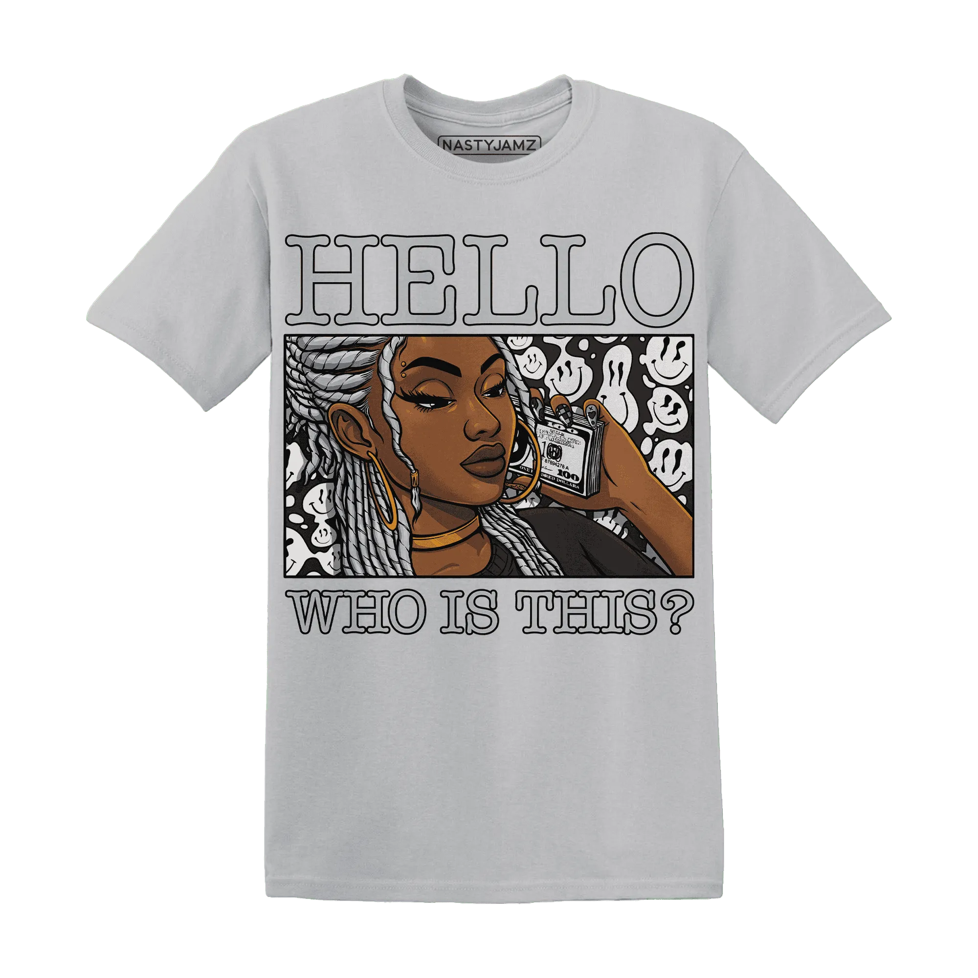NastyJamz-Wolf-Grey-12s-T-Shirt-Match-Hello-Girl
