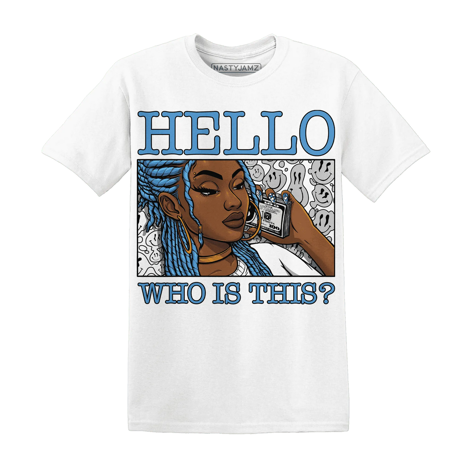 NastyJamz-Carolina-Blue-Univercitii-17s-T-Shirt-Match-Hello-Girl