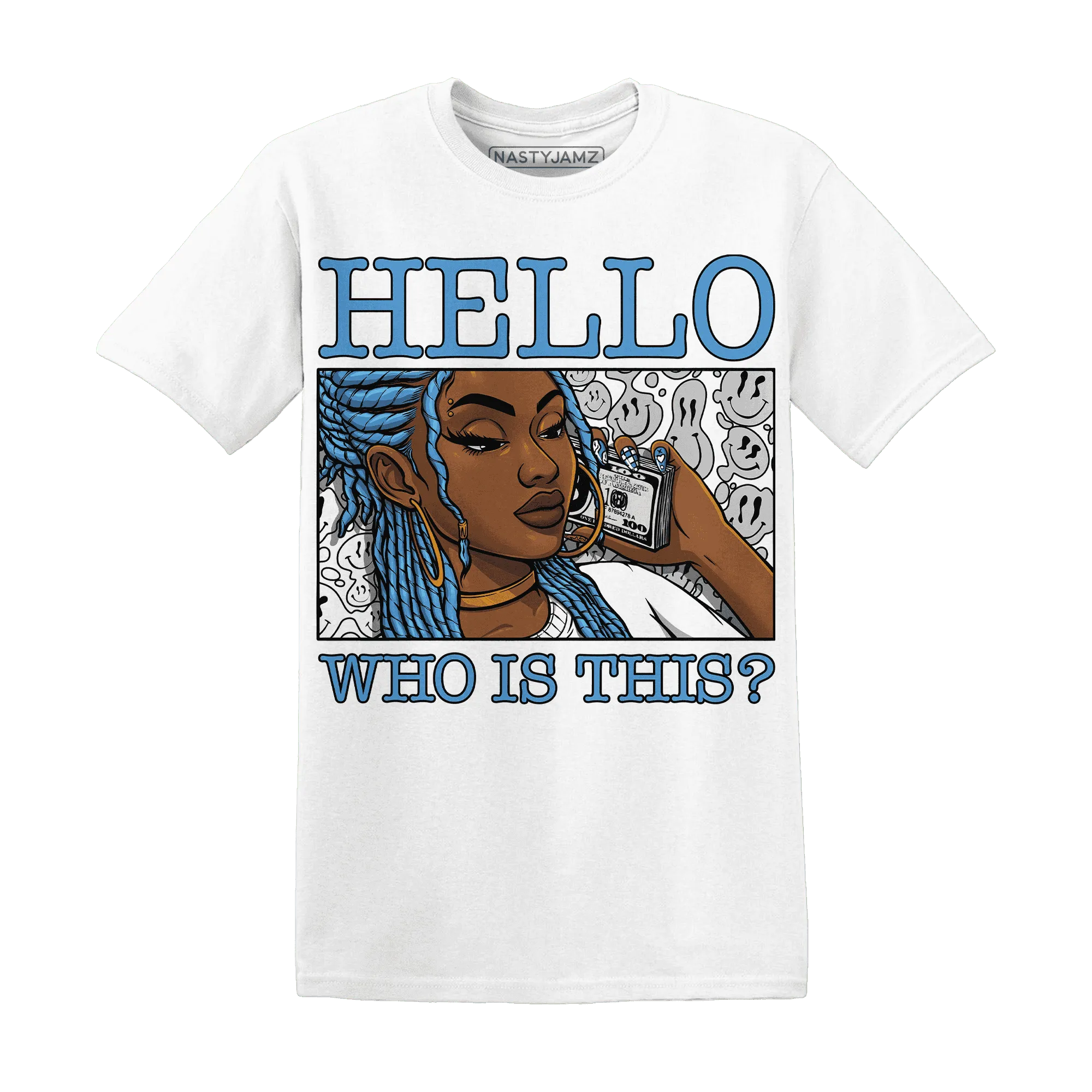 NastyJamz-Carolina-Blue-Univercitii-17s-T-Shirt-Match-Hello-Girl