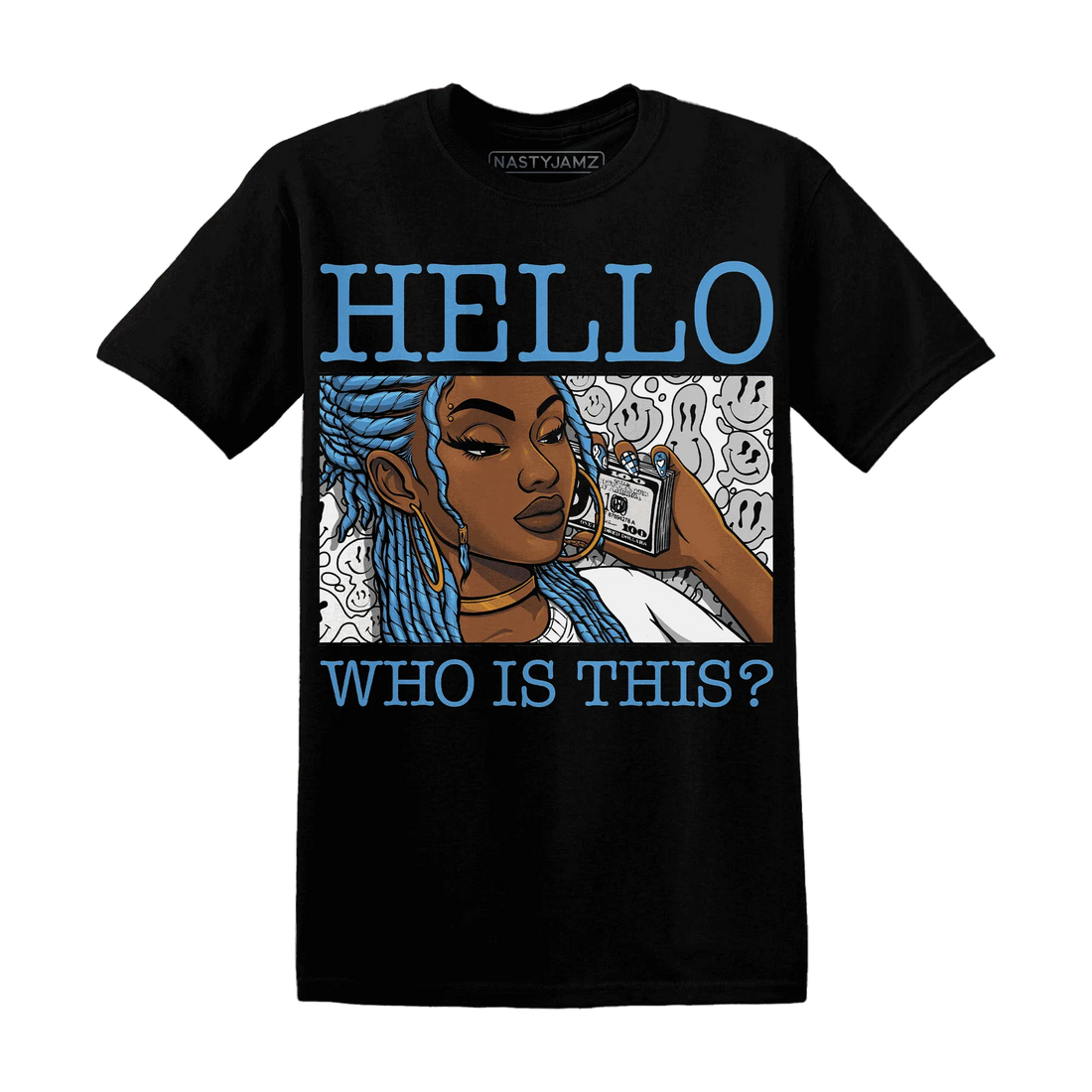 NastyJamz-Carolina-Blue-Univercitii-17s-T-Shirt-Match-Hello-Girl