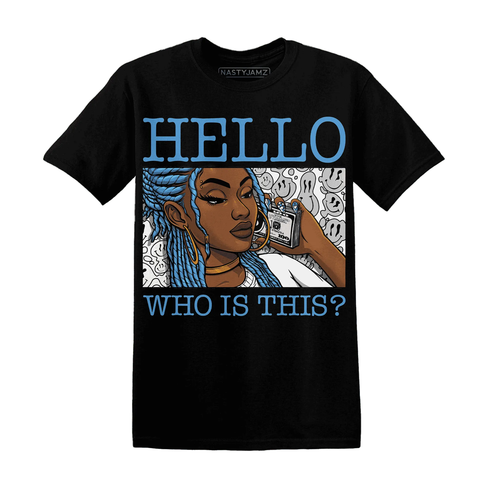 NastyJamz-Carolina-Blue-Univercitii-17s-T-Shirt-Match-Hello-Girl