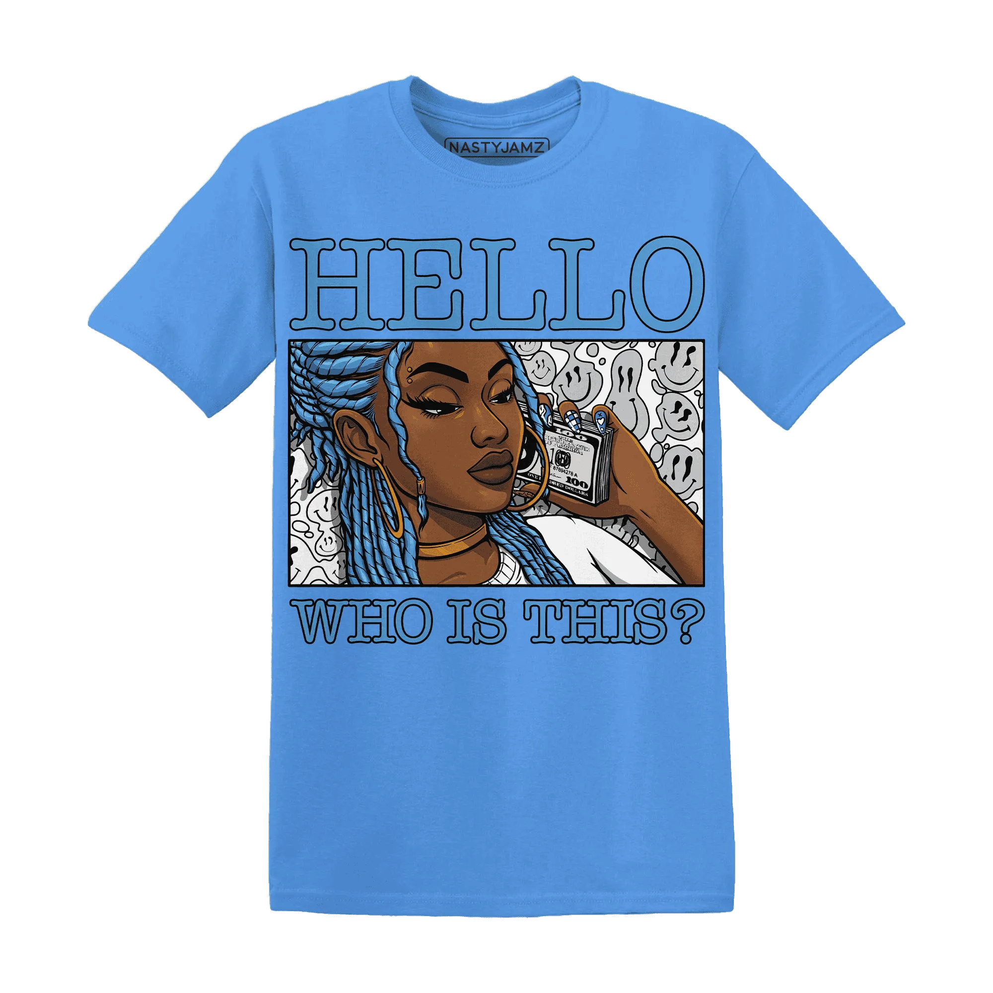 NastyJamz-Carolina-Blue-Univercitii-17s-T-Shirt-Match-Hello-Girl