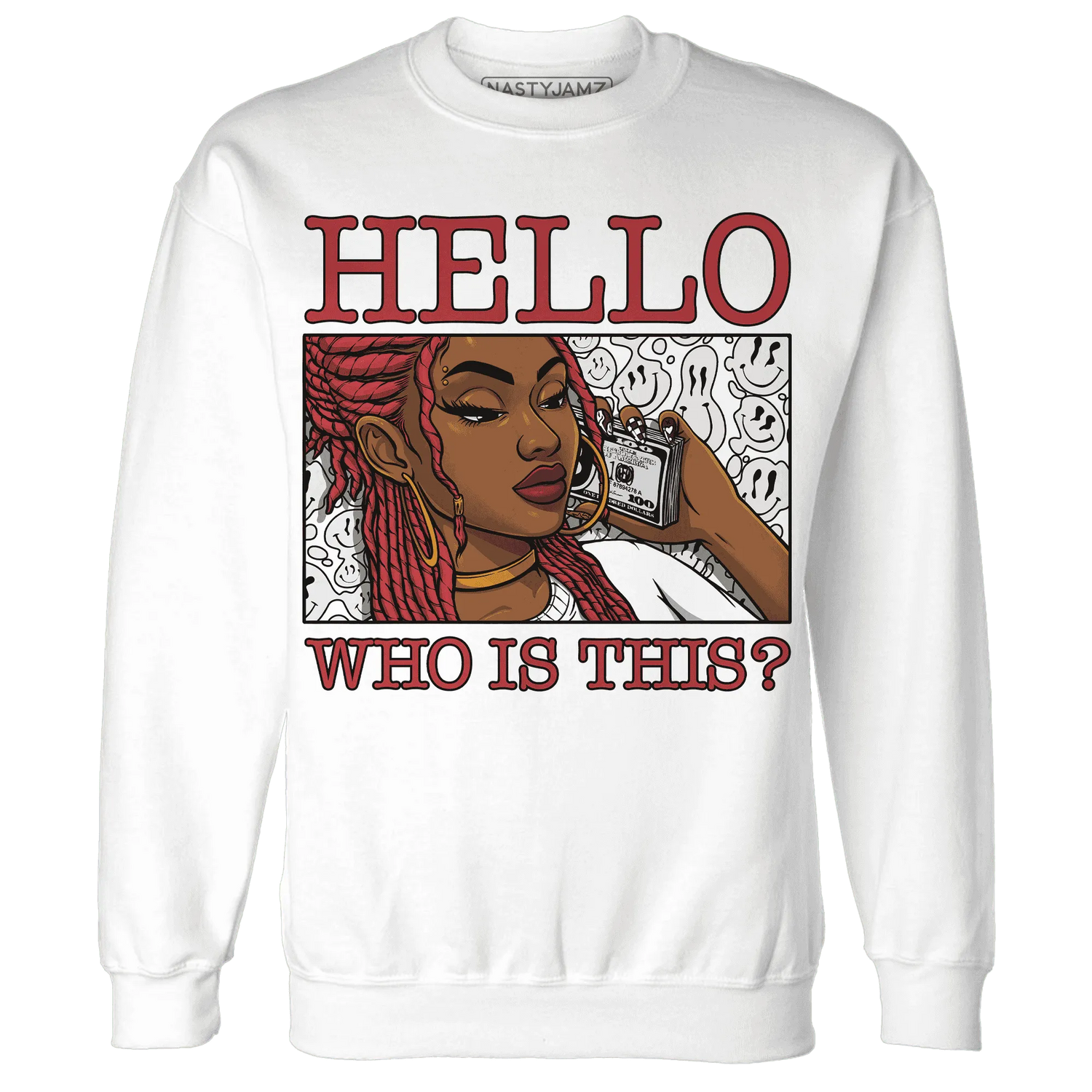 Black-Toe-Reimagined-Red-White-1s-NastyJamz-Sweatshirt-Match-Hello-Girl