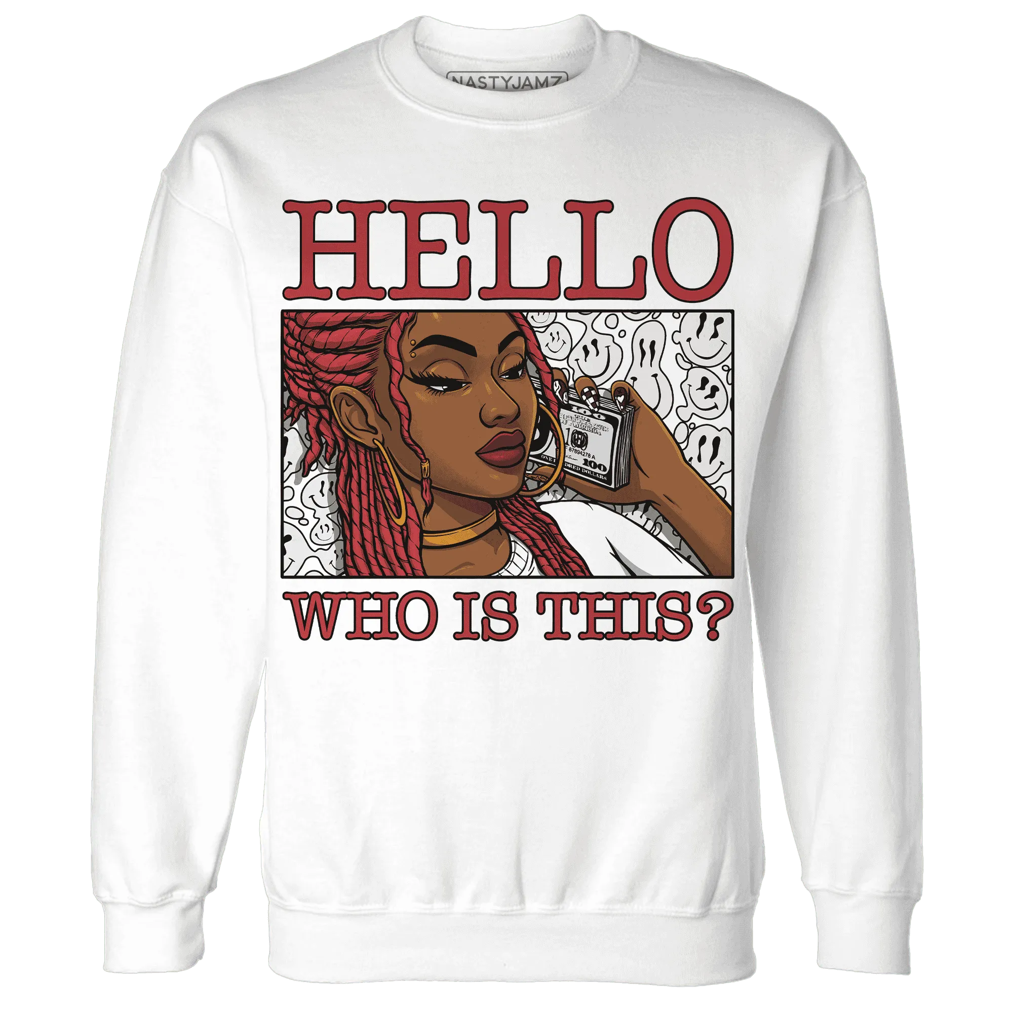 Black-Toe-Reimagined-Red-White-1s-NastyJamz-Sweatshirt-Match-Hello-Girl