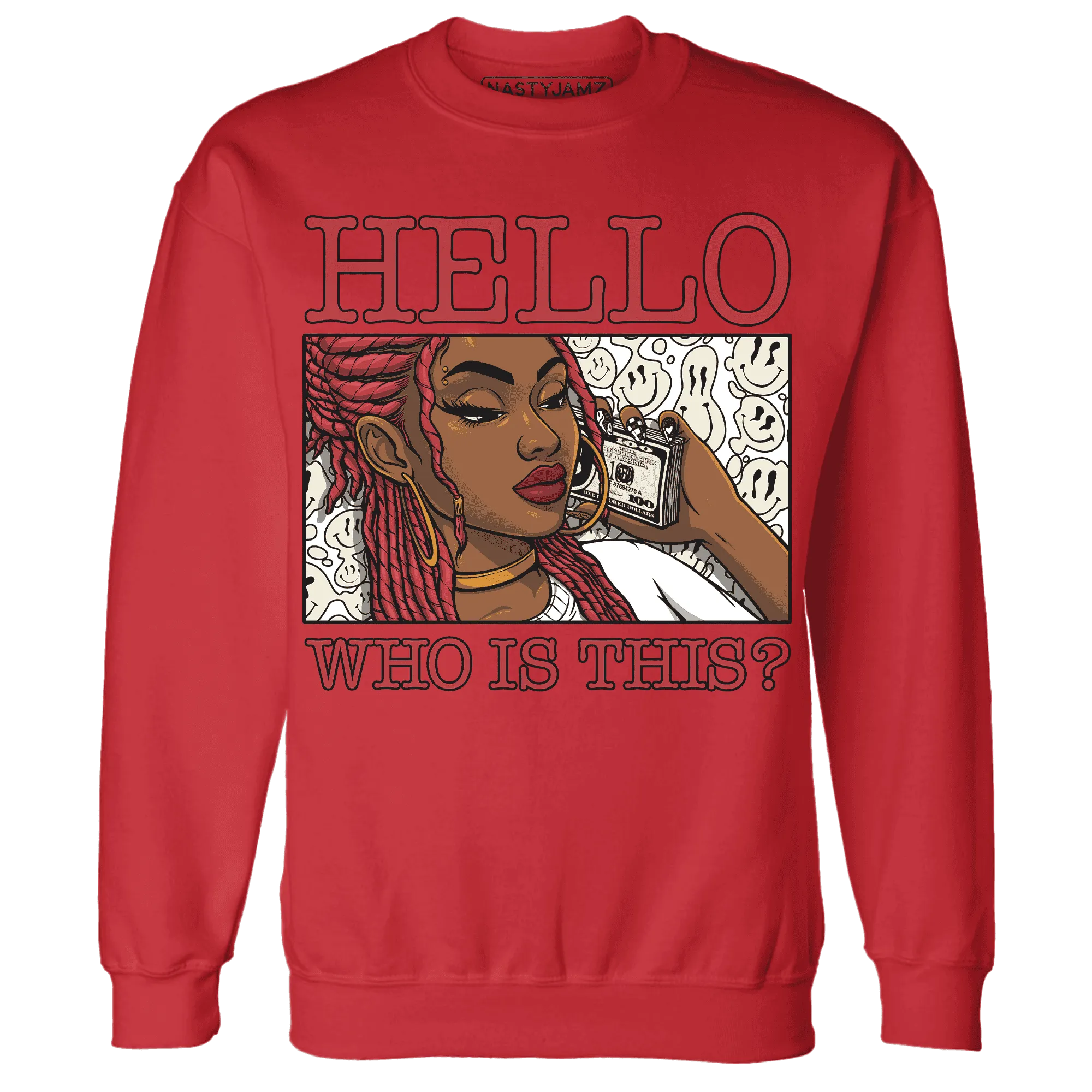 Black-Toe-Reimagined-Red-White-1s-NastyJamz-Sweatshirt-Match-Hello-Girl