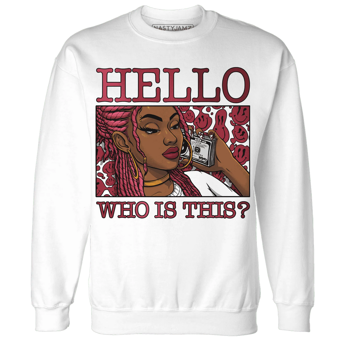 High-87-Metallic-Burgundy-1s-Sweatshirt-Match-Hello-Girl