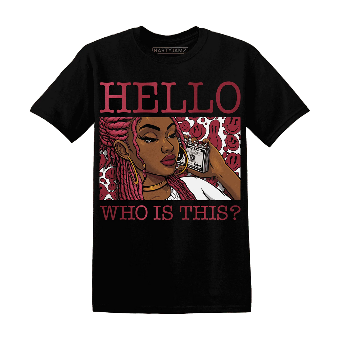 High-87-Metallic-Burgundy-1s-T-Shirt-Match-Hello-Girl