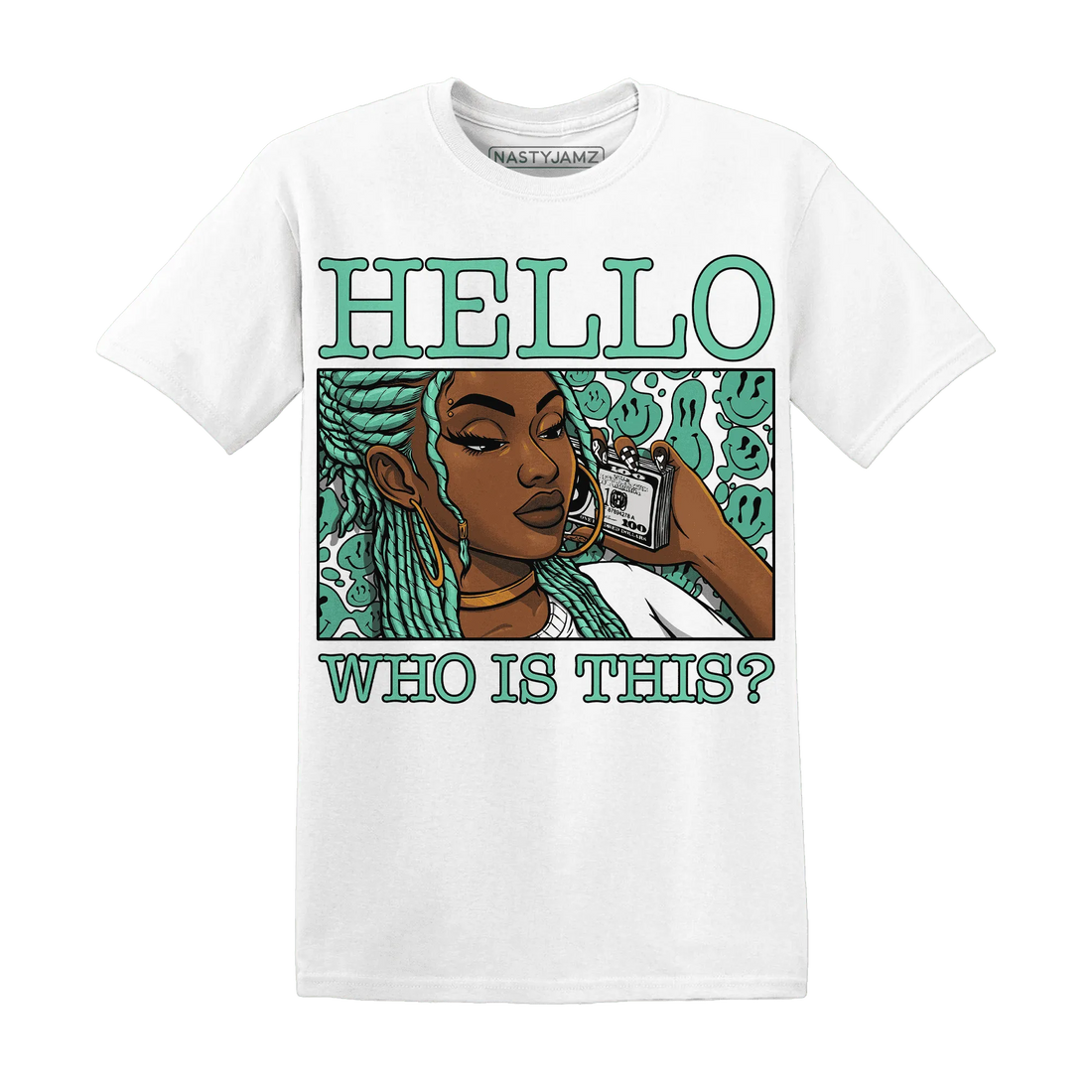 High-OG-Green-Glow-1s-T-Shirt-Match-Hello-Girl