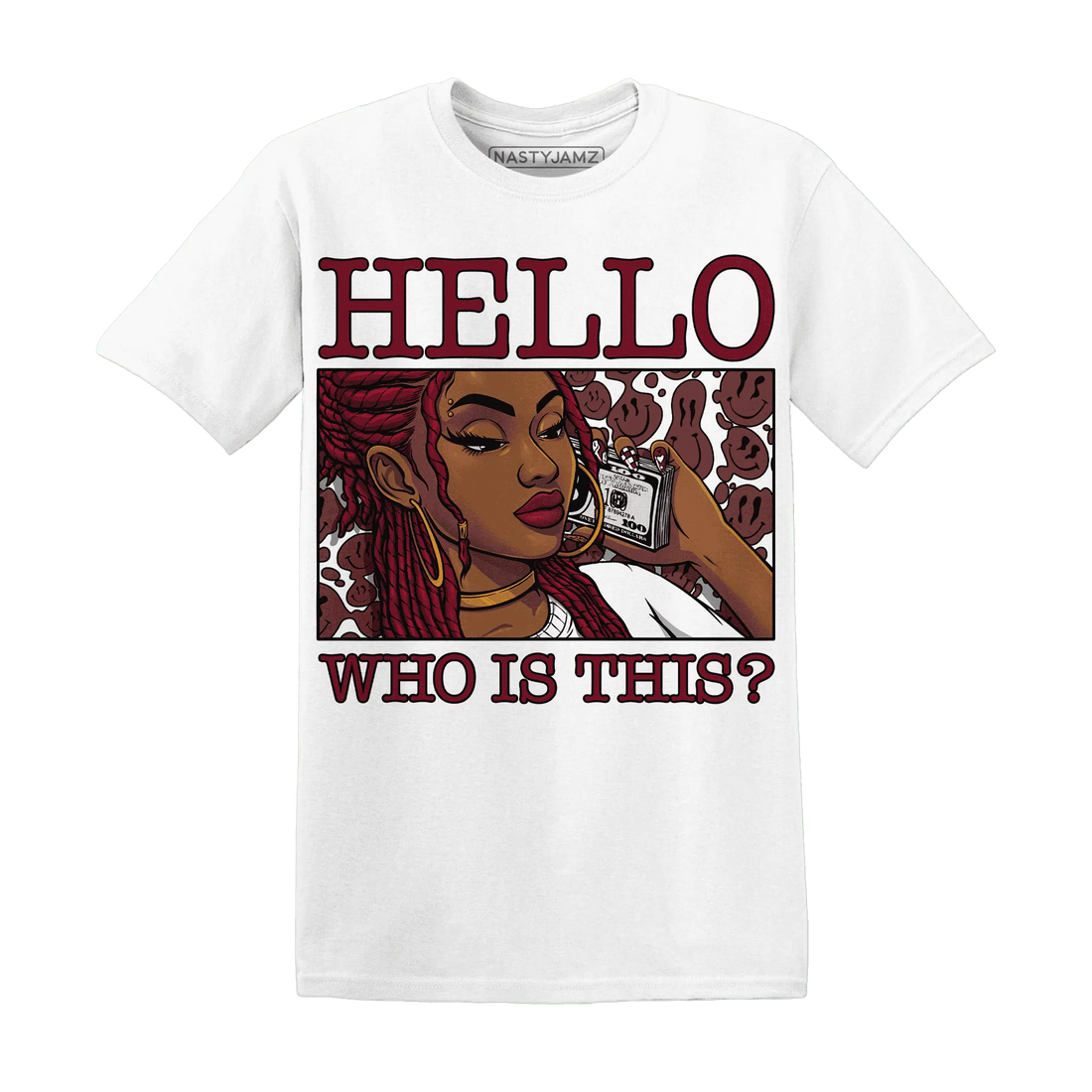 High-White-Team-Red-1s-T-Shirt-Match-Hello-Girl