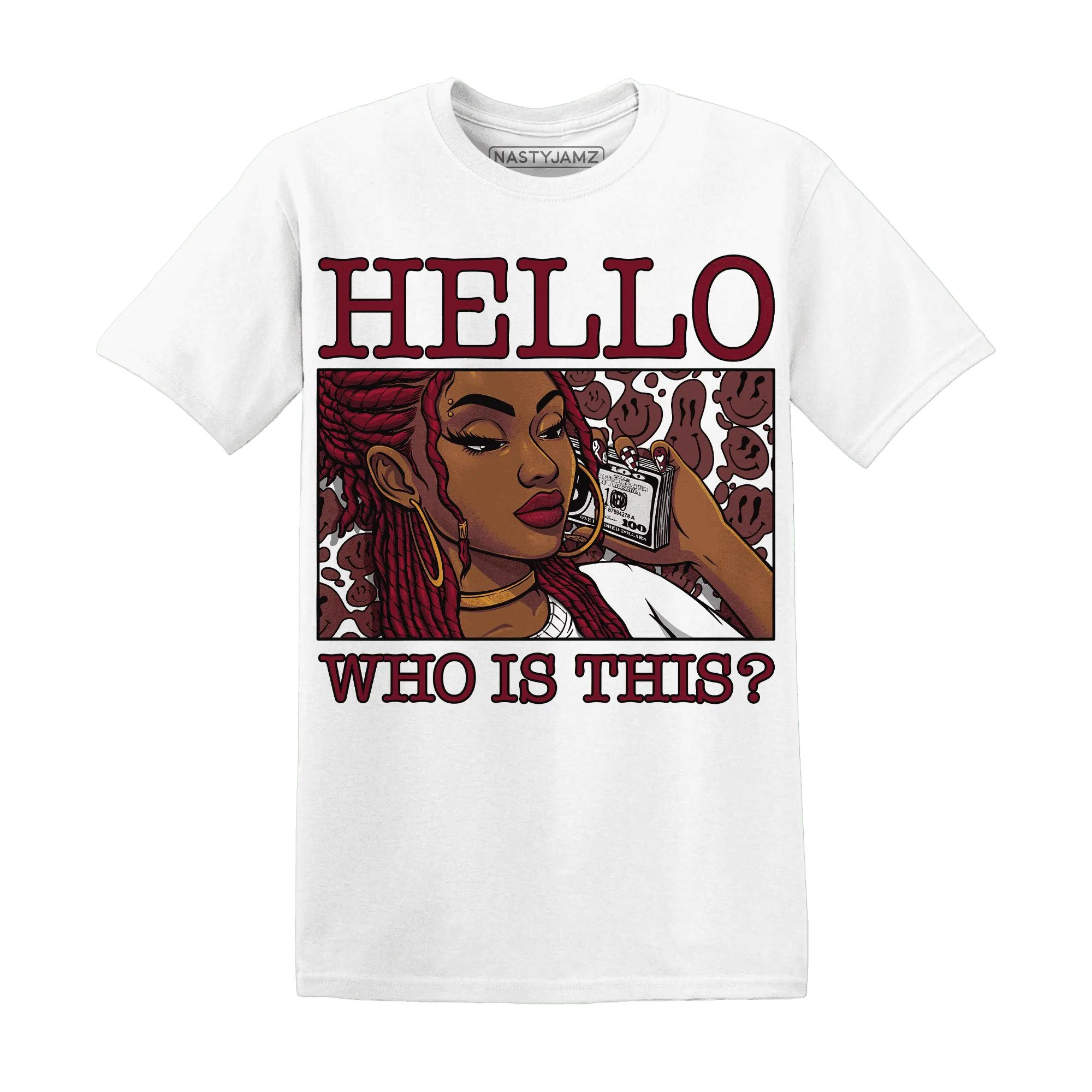 High-White-Team-Red-1s-T-Shirt-Match-Hello-Girl