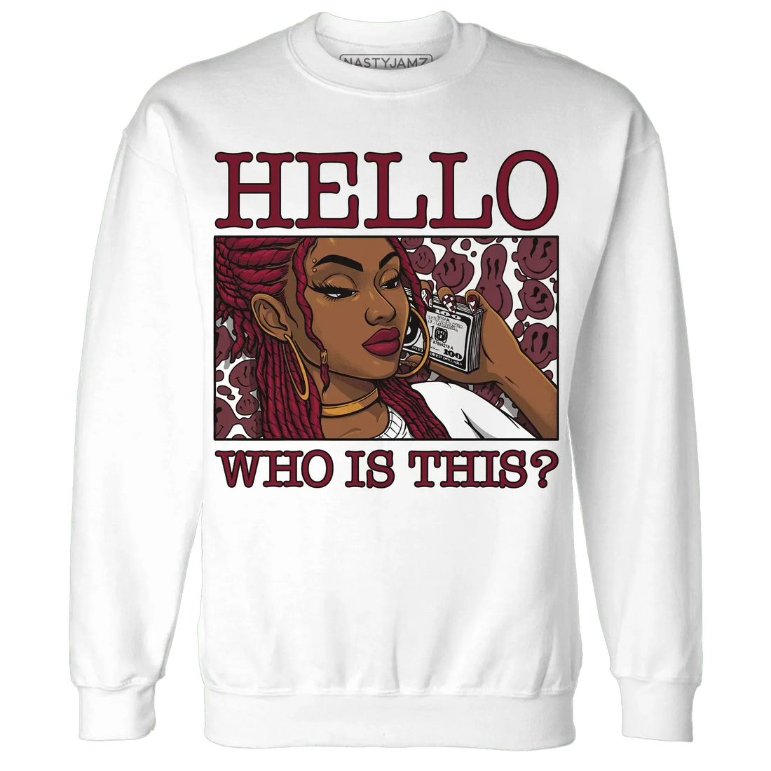 High-White-Team-Red-1s-Sweatshirt-Match-Hello-Girl