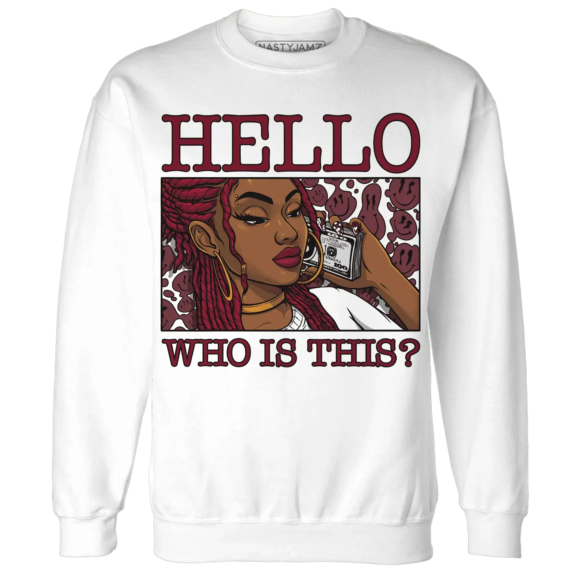 High-White-Team-Red-1s-Sweatshirt-Match-Hello-Girl