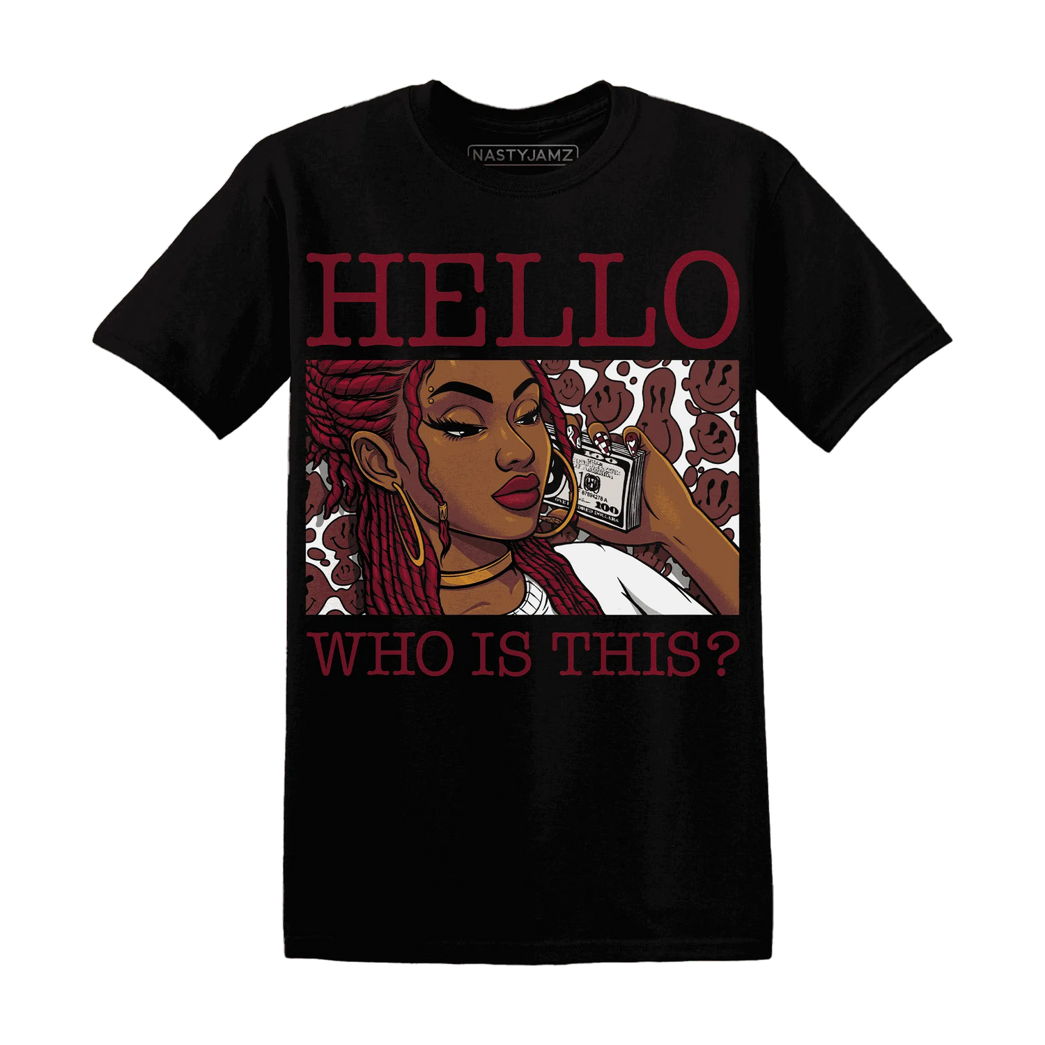 High-White-Team-Red-1s-T-Shirt-Match-Hello-Girl