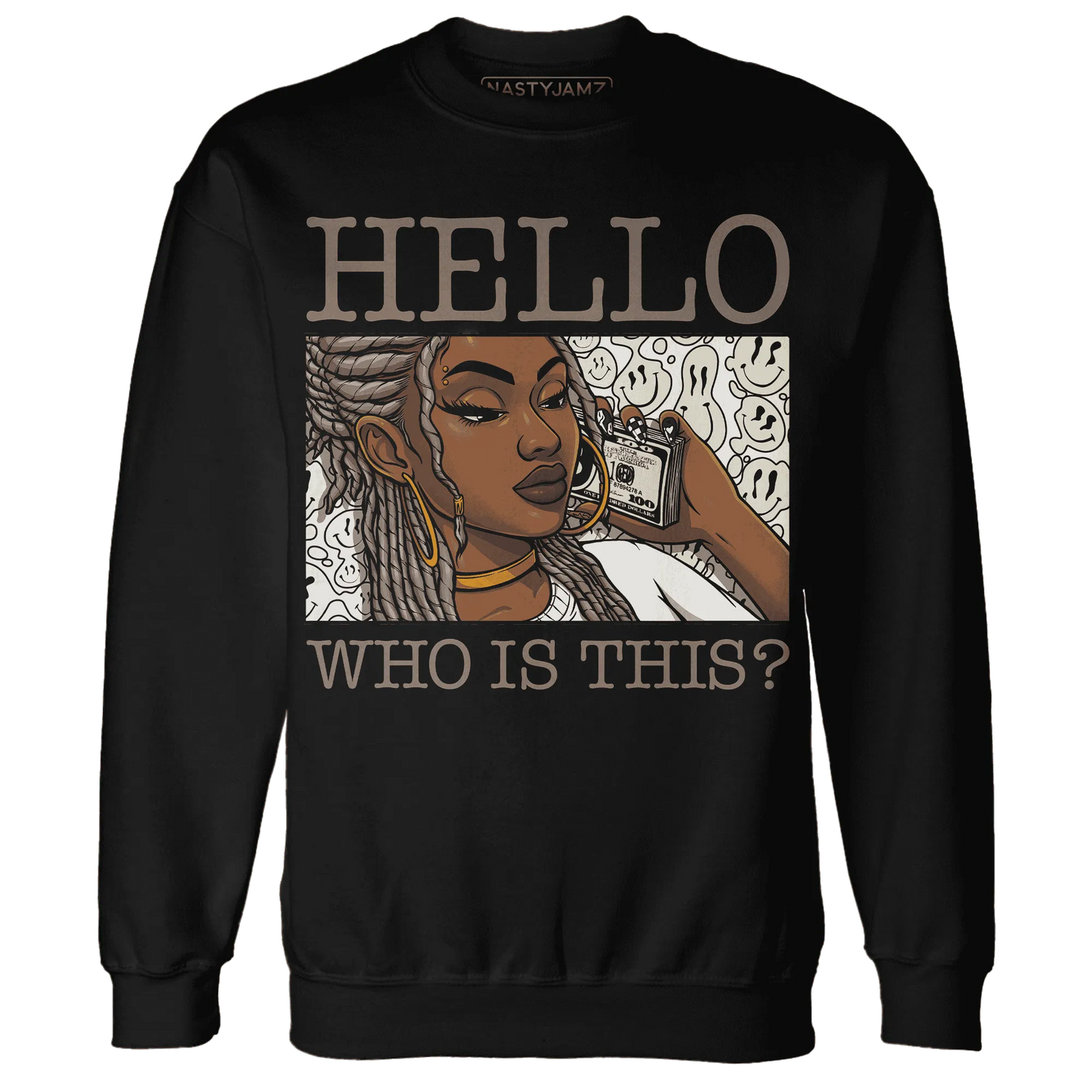 NastyJamz-Low-Mocha-1s-Sweatshirt-Match-Hello-Girl