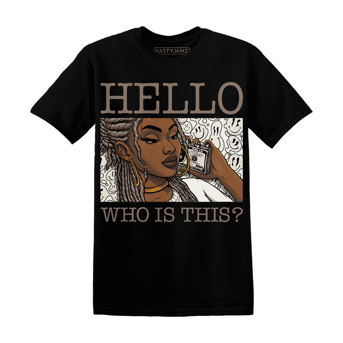 NastyJamz-Low-Mocha-1s-T-Shirt-Match-Hello-Girl