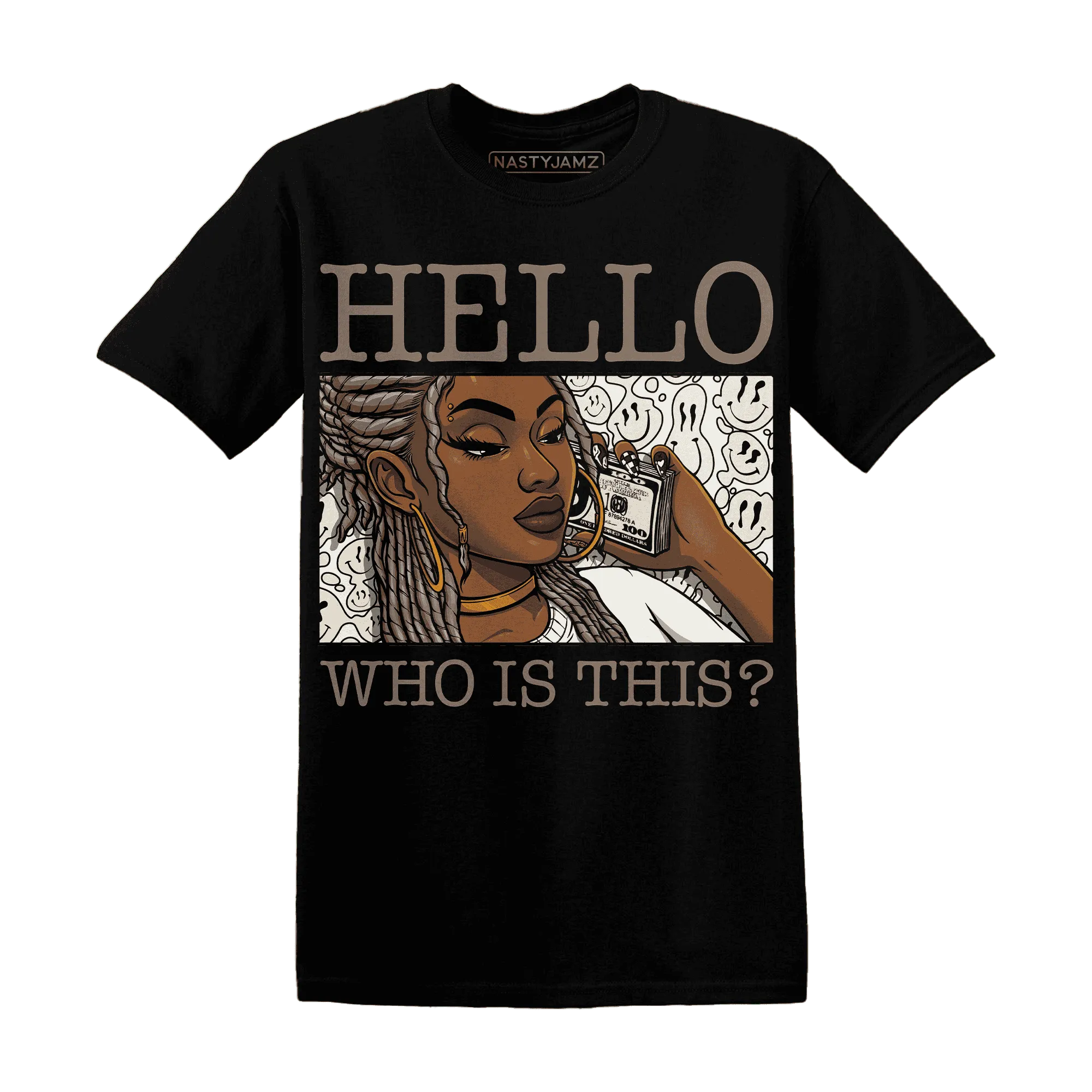 NastyJamz-Low-Mocha-1s-T-Shirt-Match-Hello-Girl