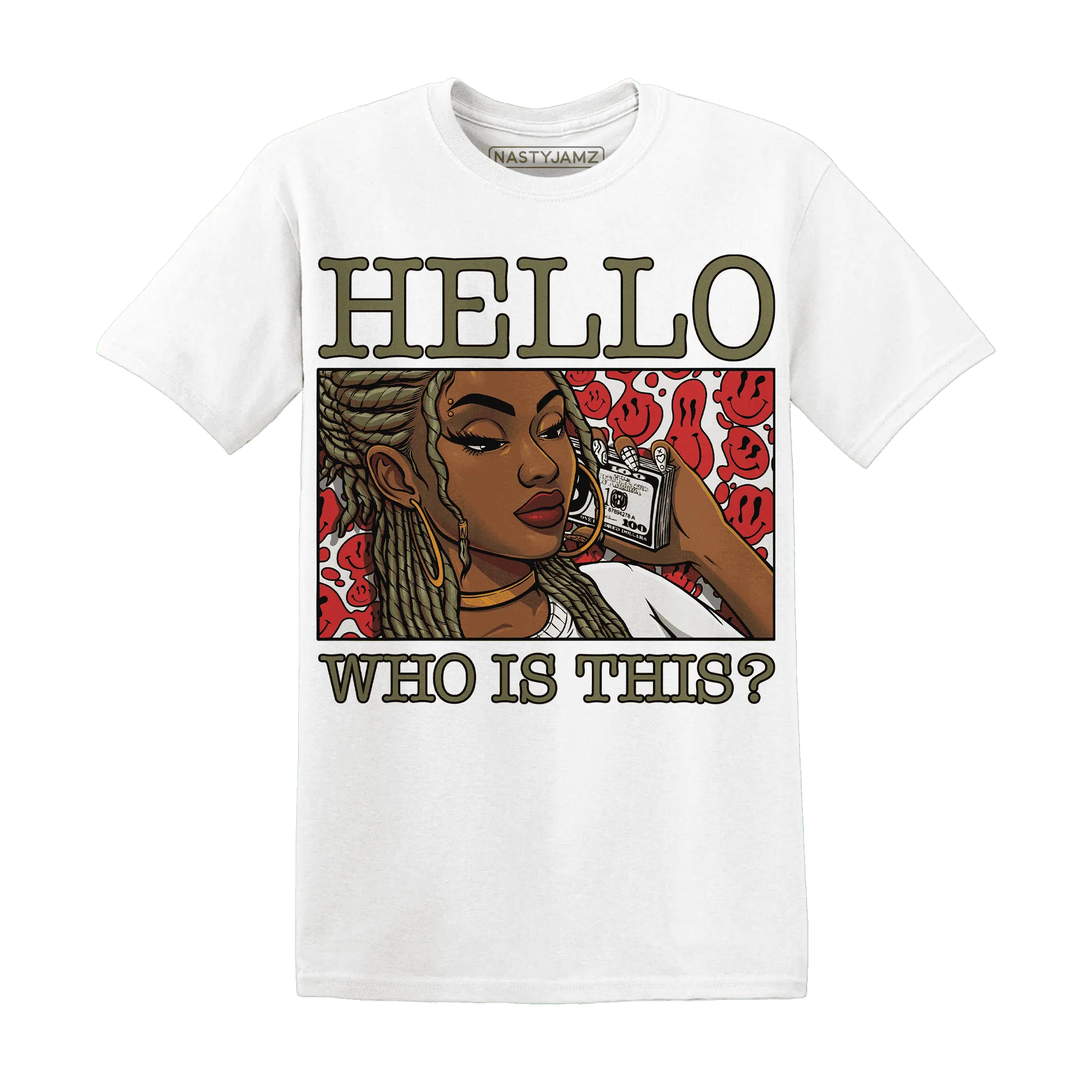 NastyJamz-Medium-Olive-1s-T-Shirt-Match-Hello-Girl