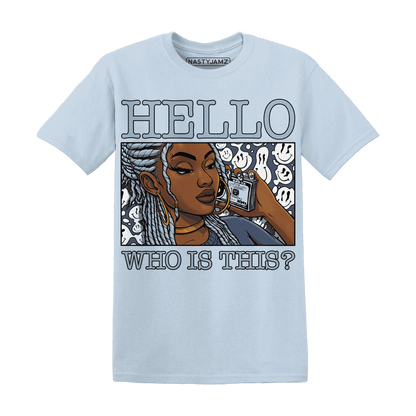Mid-Diffused-Blue-Grey-1s-T-Shirt-Match-Hello-Girl