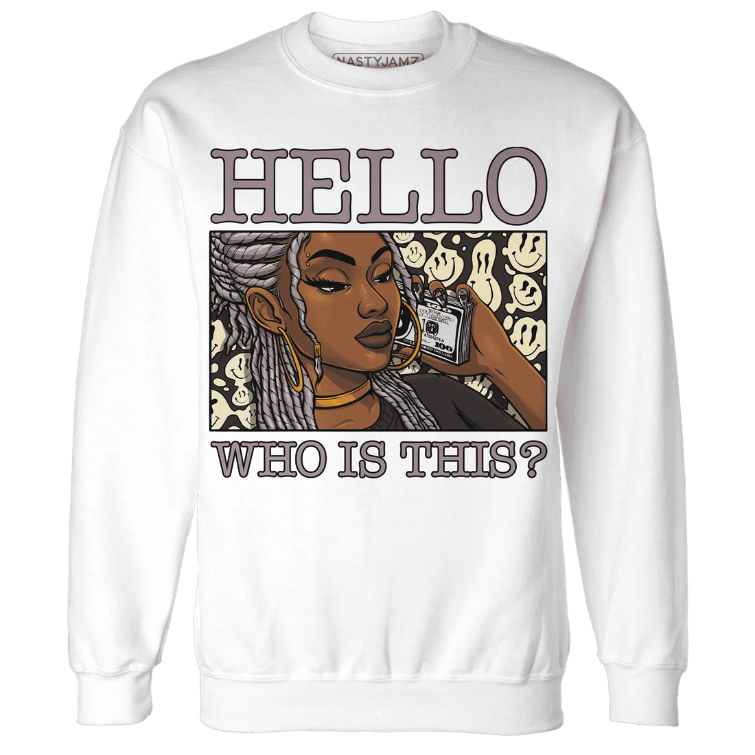 NastyJamz-Black-Violet-Ore-3s-Sweatshirt-Match-Hello-Girl