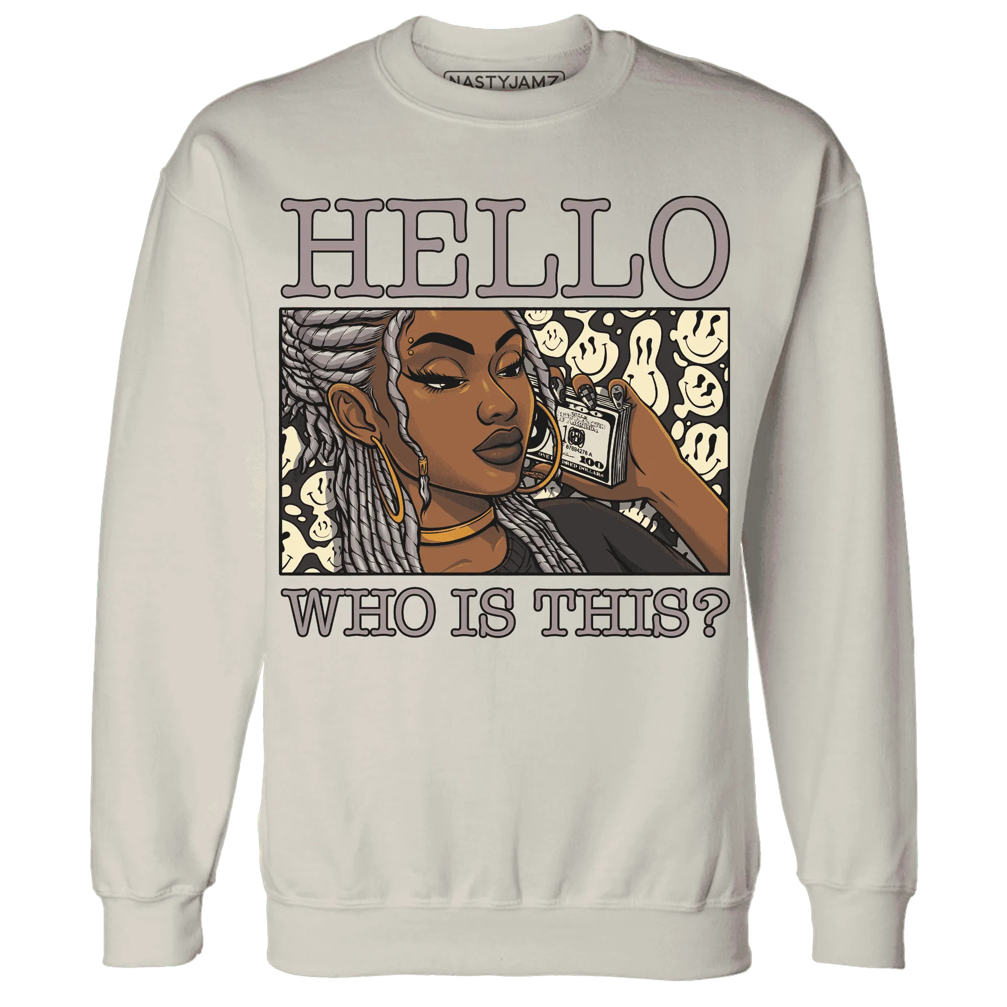 NastyJamz-Black-Violet-Ore-3s-Sweatshirt-Match-Hello-Girl