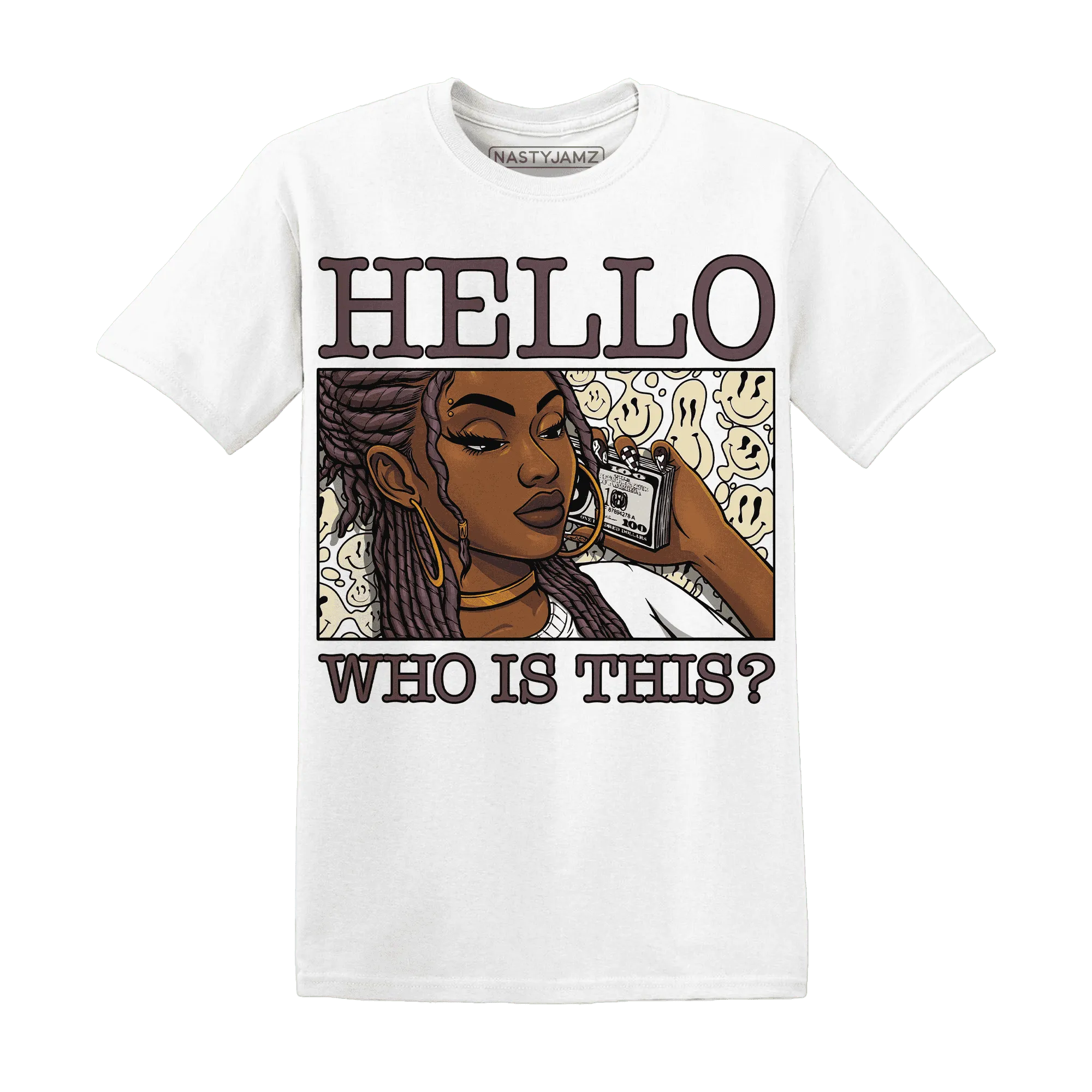 NastyJamz-Burgundy-Crush-3s-T-Shirt-Match-Hello-Girl