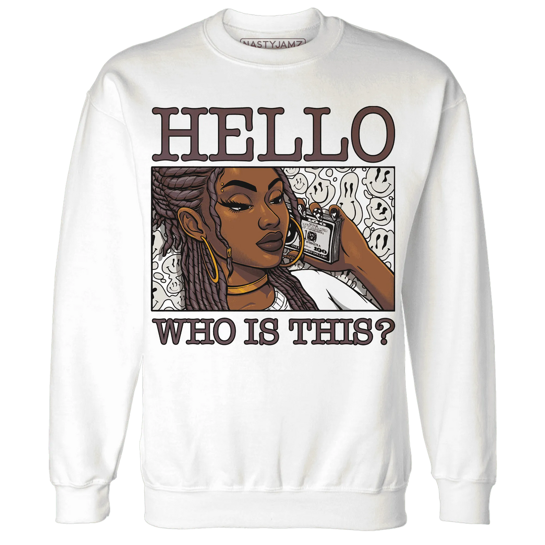 NastyJamz-Burgundy-Crush-3s-Sweatshirt-Match-Hello-Girl