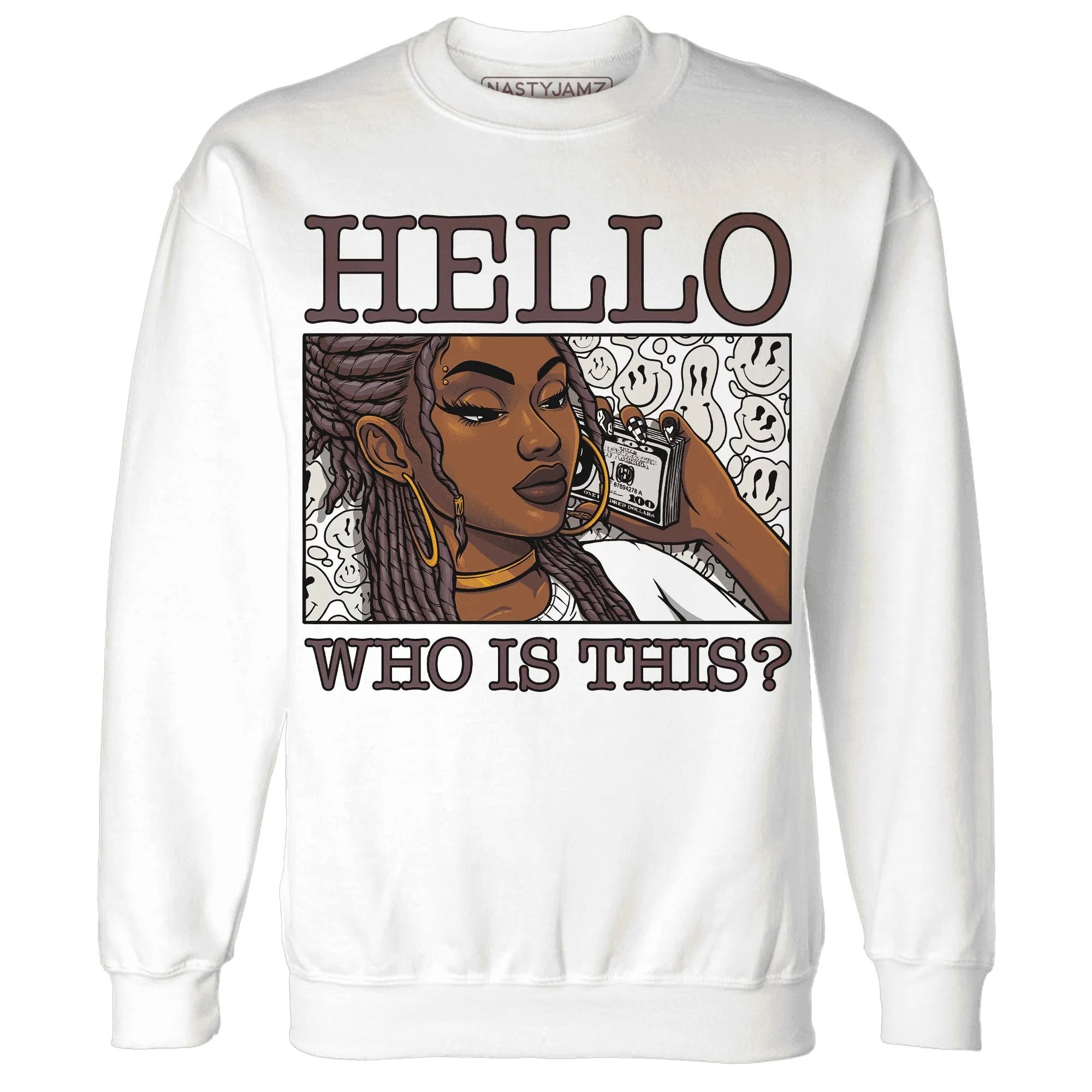 NastyJamz-Burgundy-Crush-3s-Sweatshirt-Match-Hello-Girl