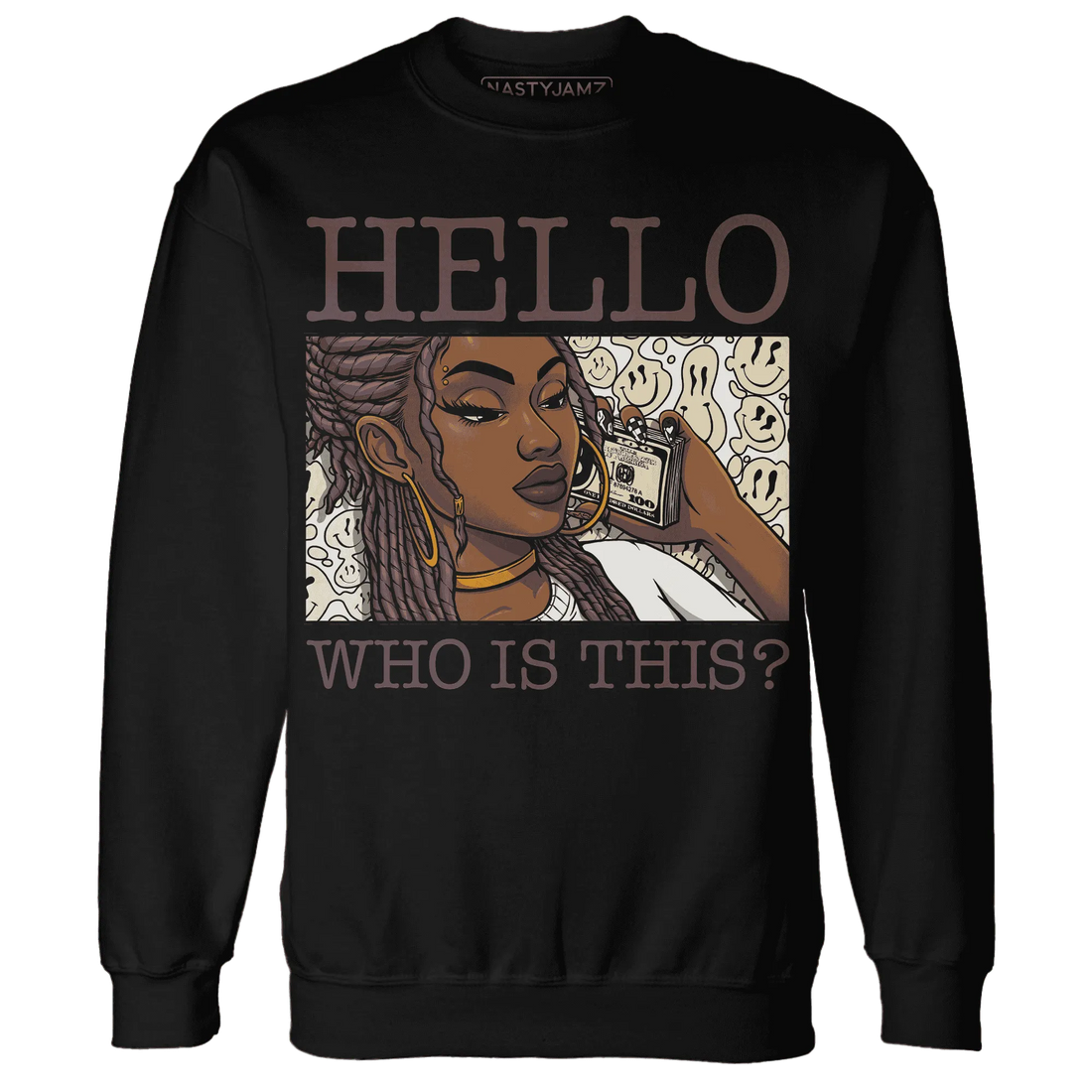 NastyJamz-Burgundy-Crush-3s-Sweatshirt-Match-Hello-Girl