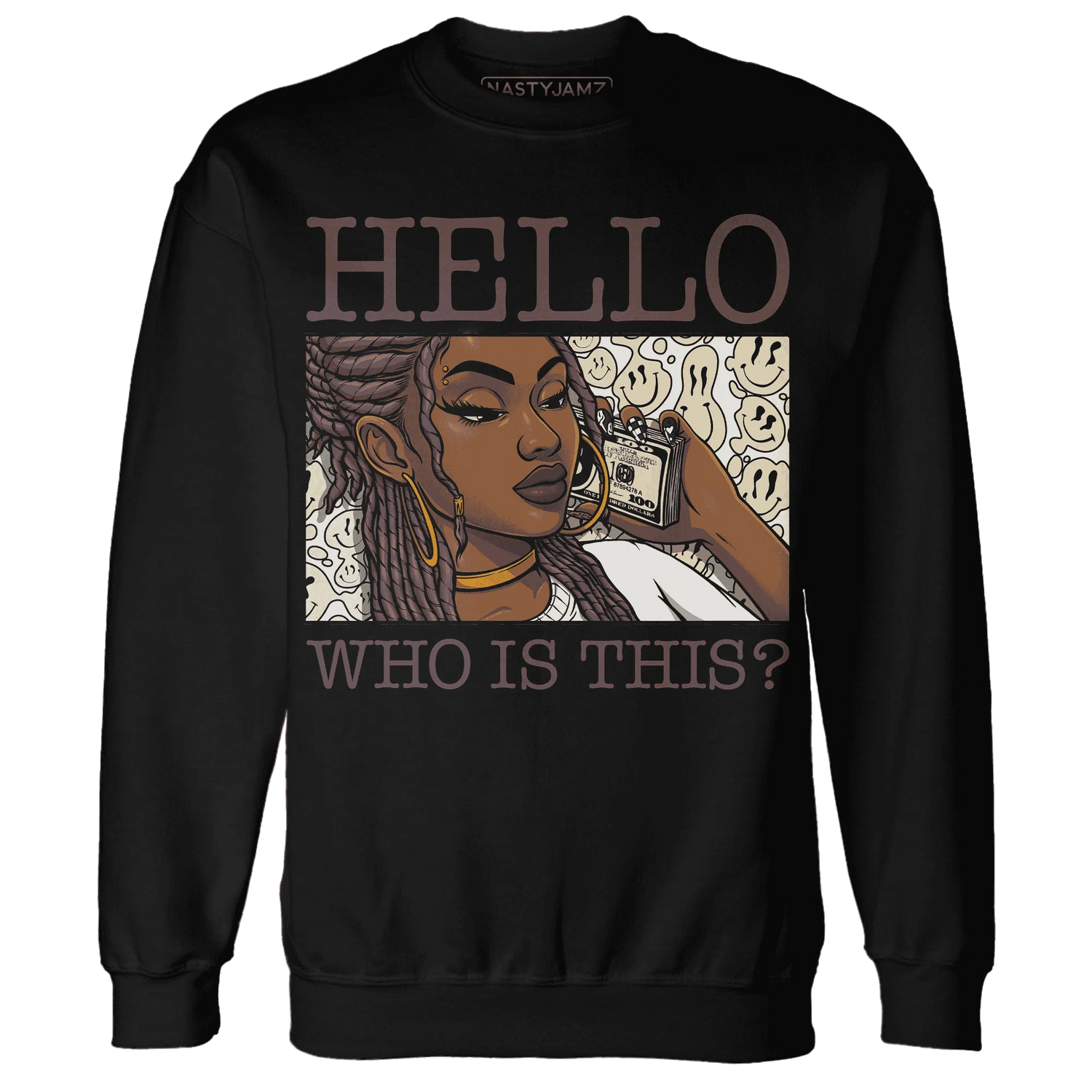 NastyJamz-Burgundy-Crush-3s-Sweatshirt-Match-Hello-Girl