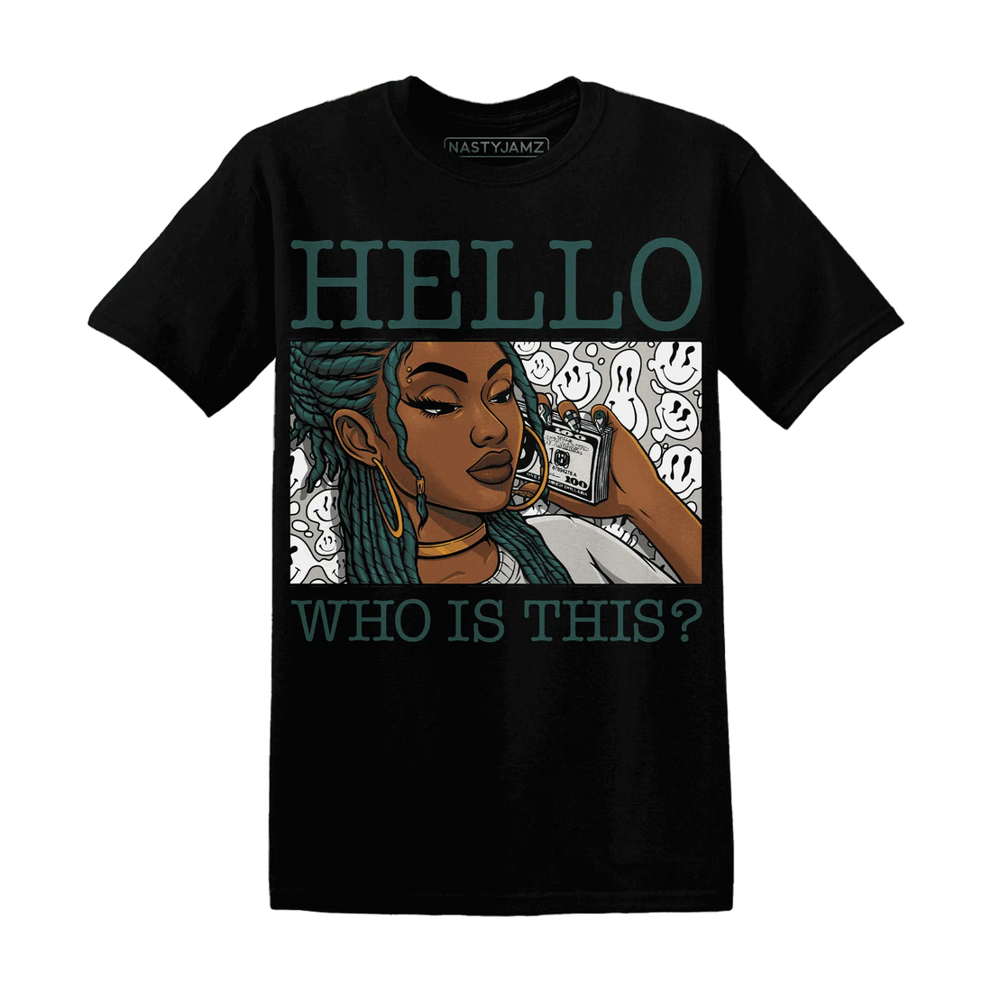 Oxidized-Green-4s-T-Shirt-Match-Hello-Girl