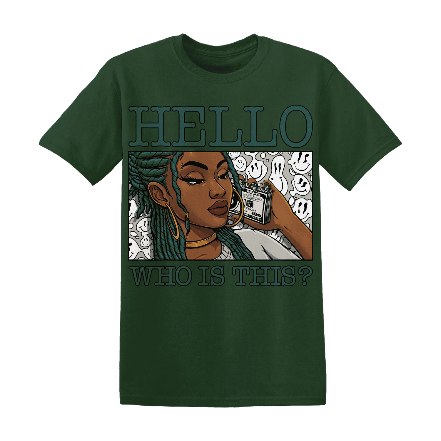 Oxidized-Green-4s-T-Shirt-Match-Hello-Girl