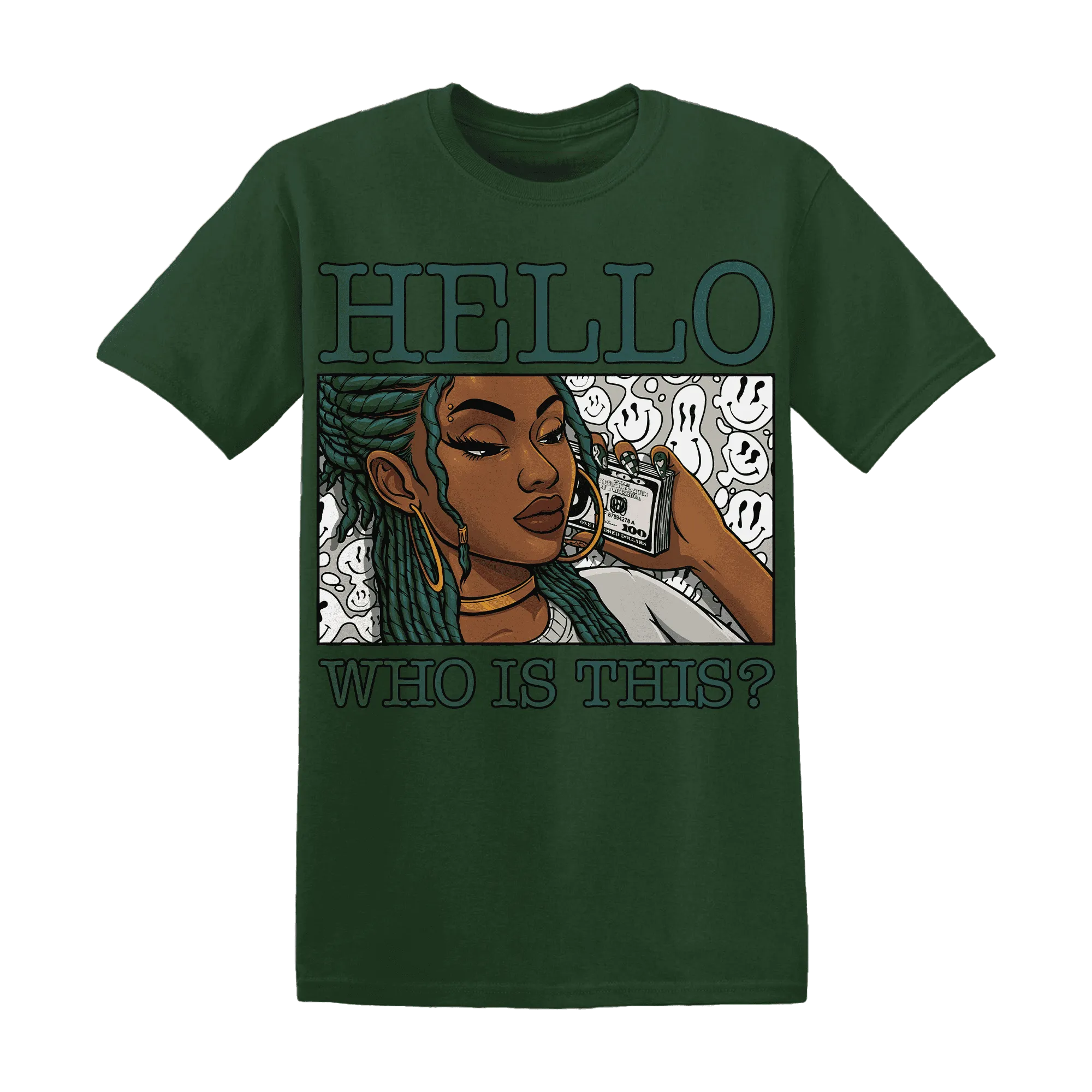 Oxidized-Green-4s-T-Shirt-Match-Hello-Girl