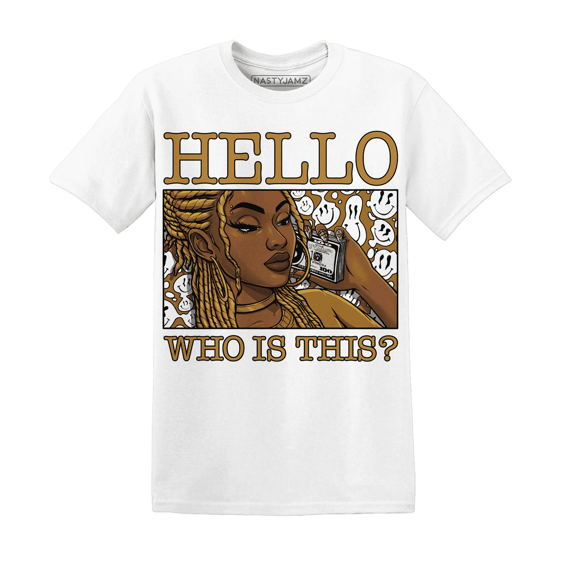 Wheat-13s-T-Shirt-Match-Hello-Girl