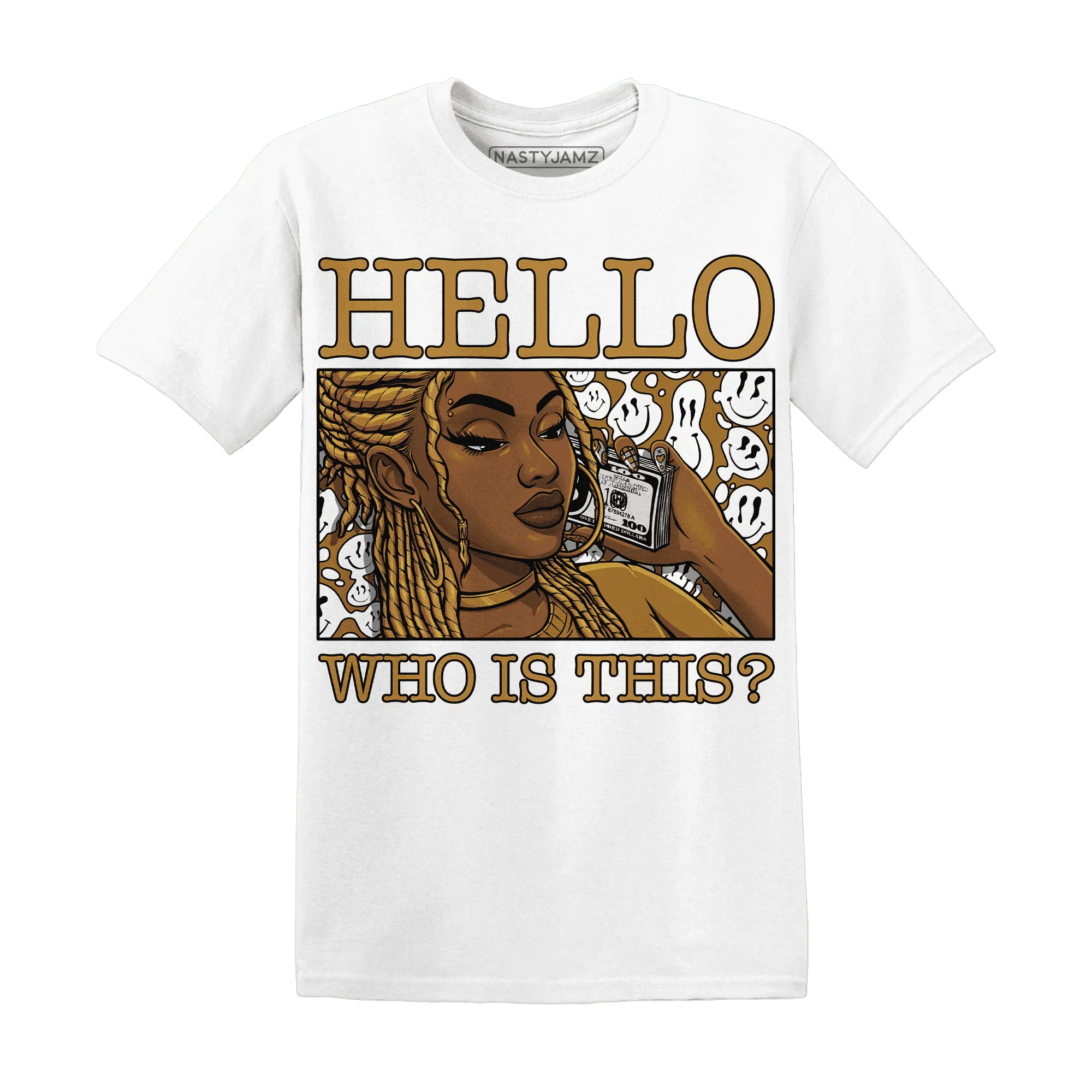 Wheat-13s-T-Shirt-Match-Hello-Girl